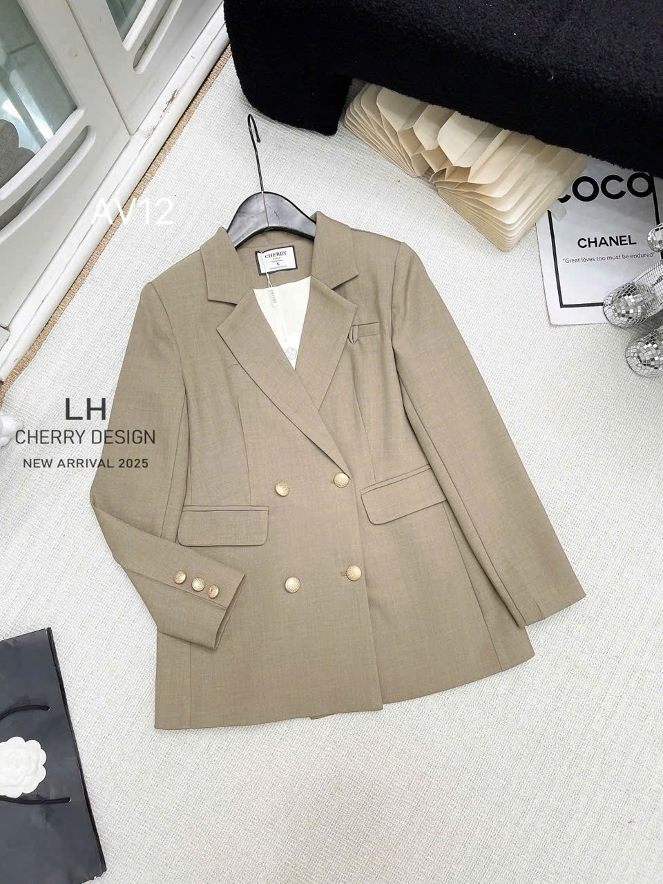 AV12 áo blazer 2 lớp 4 cúc đồng
