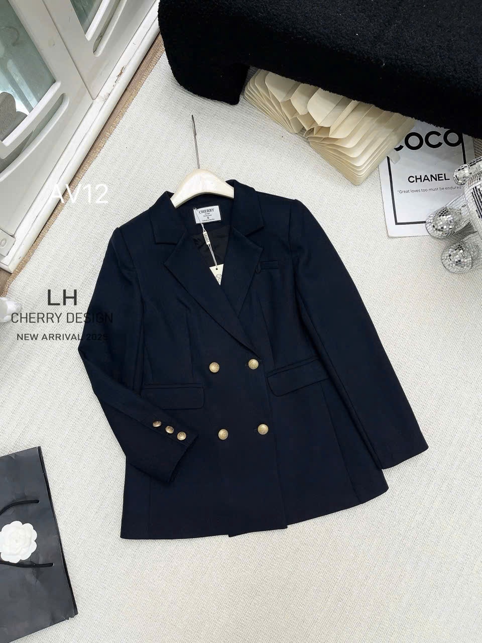 AV12 áo blazer 2 lớp 4 cúc đồng