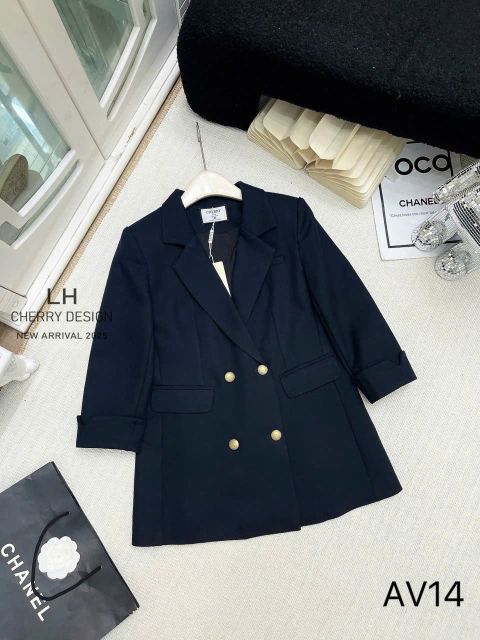 AV14 áo blazer 2 lớp tay lỡ