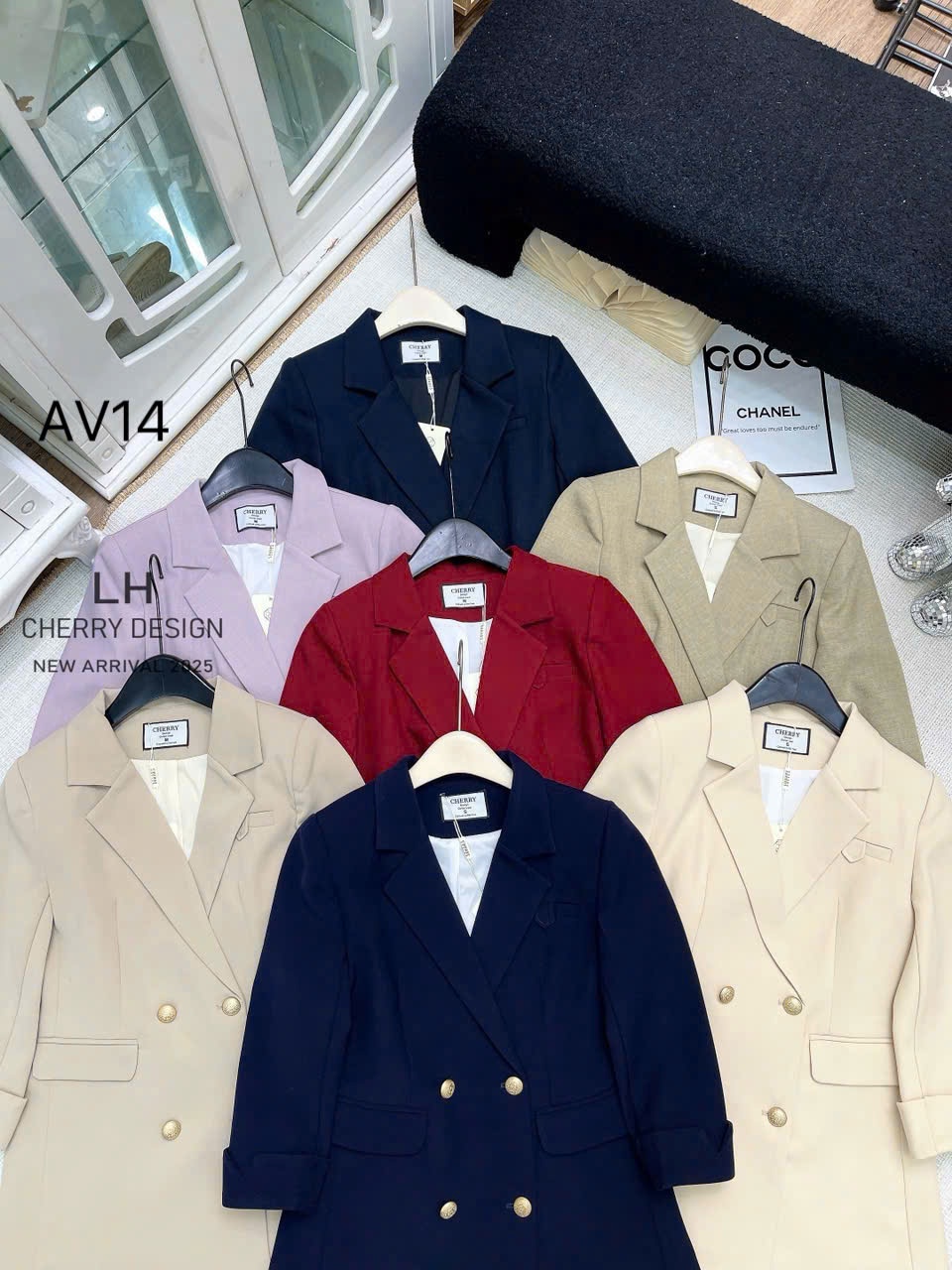 AV14 áo blazer 2 lớp tay lỡ