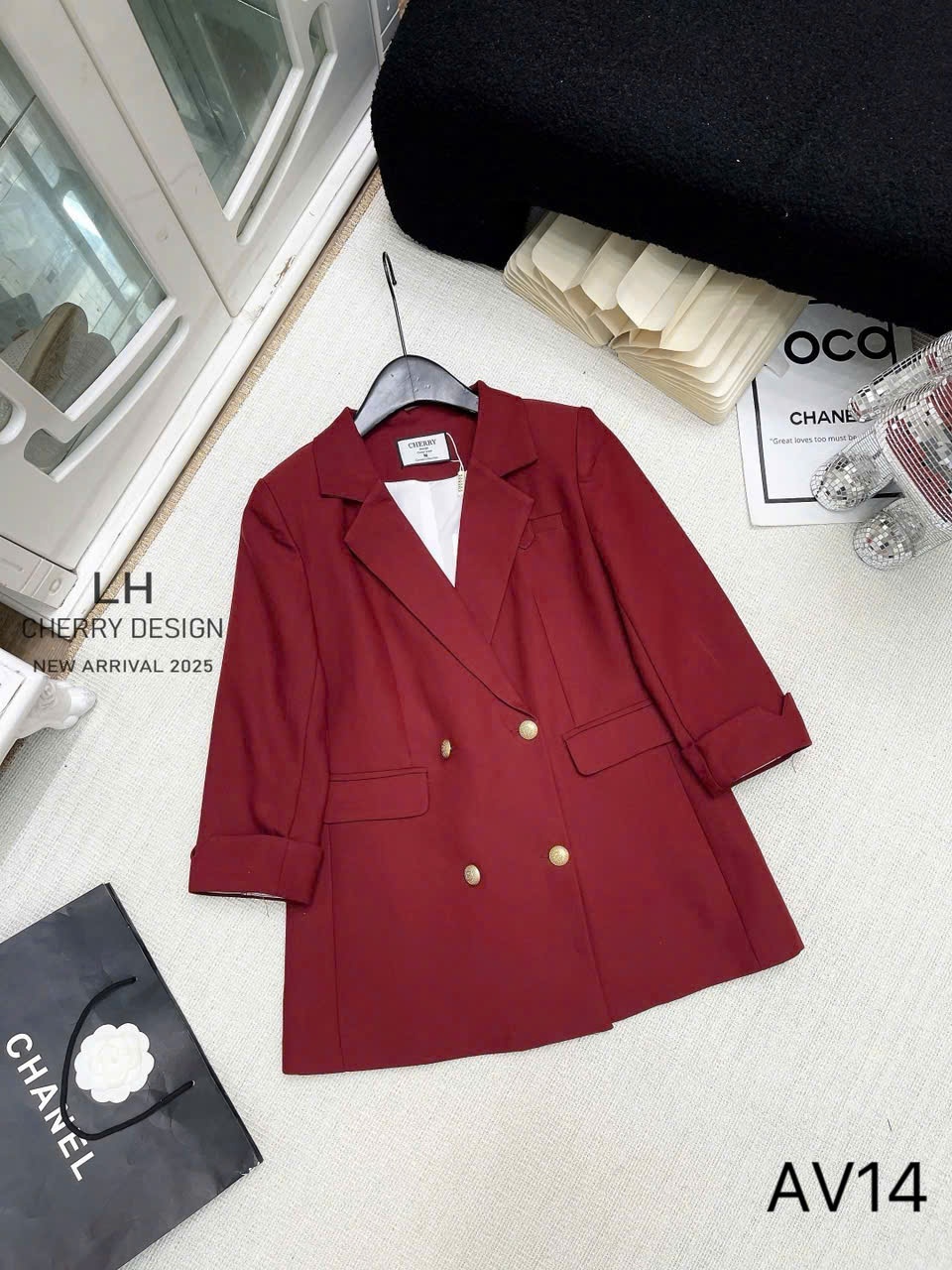 AV14 áo blazer 2 lớp tay lỡ