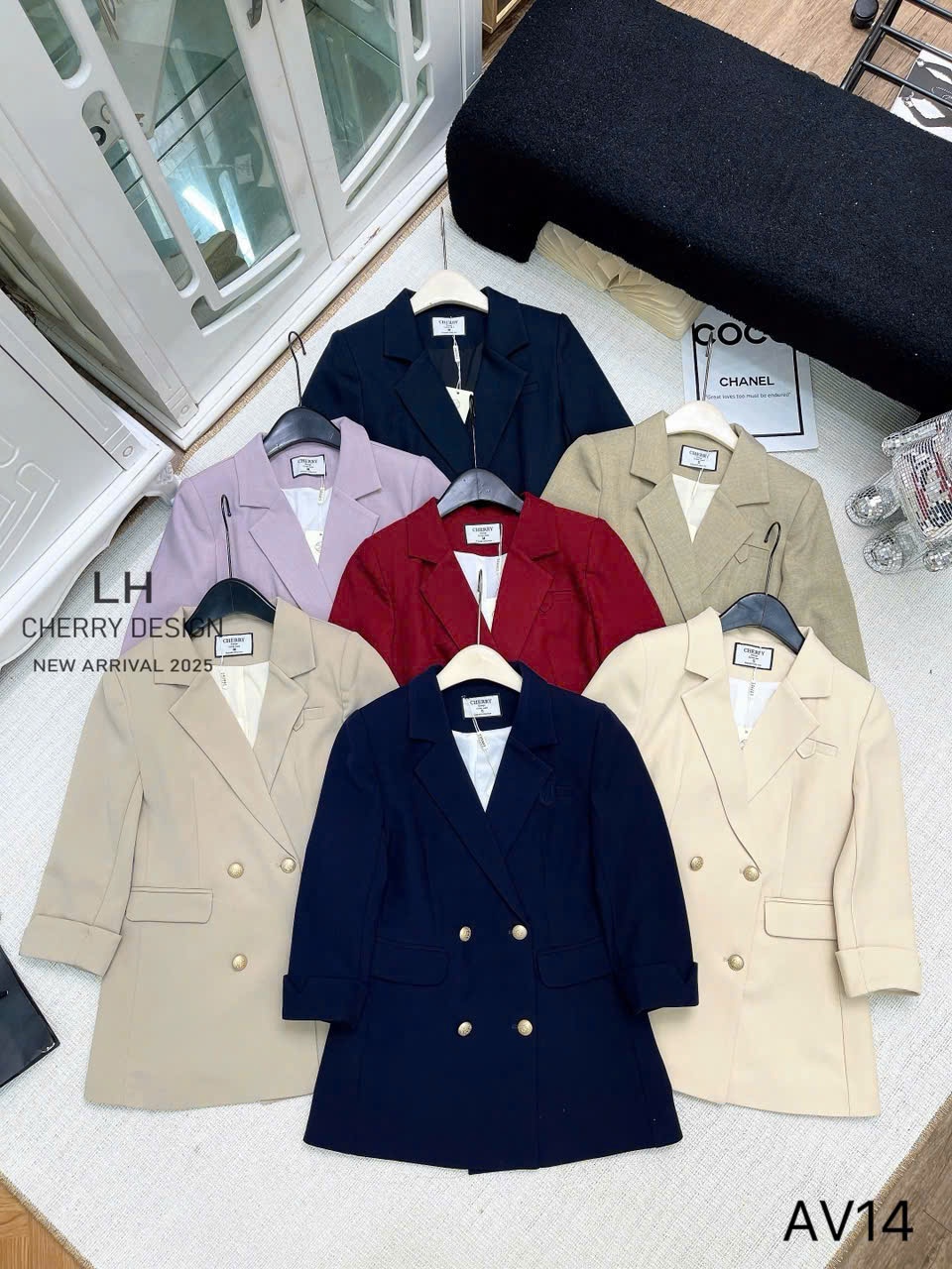 AV14 áo blazer 2 lớp tay lỡ