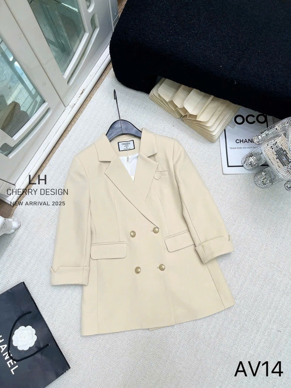 AV14 áo blazer 2 lớp tay lỡ