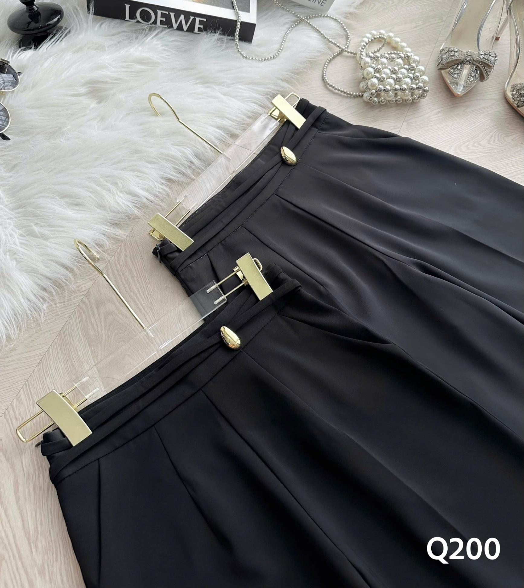 Q200 Quần xuông khóa sườn cạp dây chéo