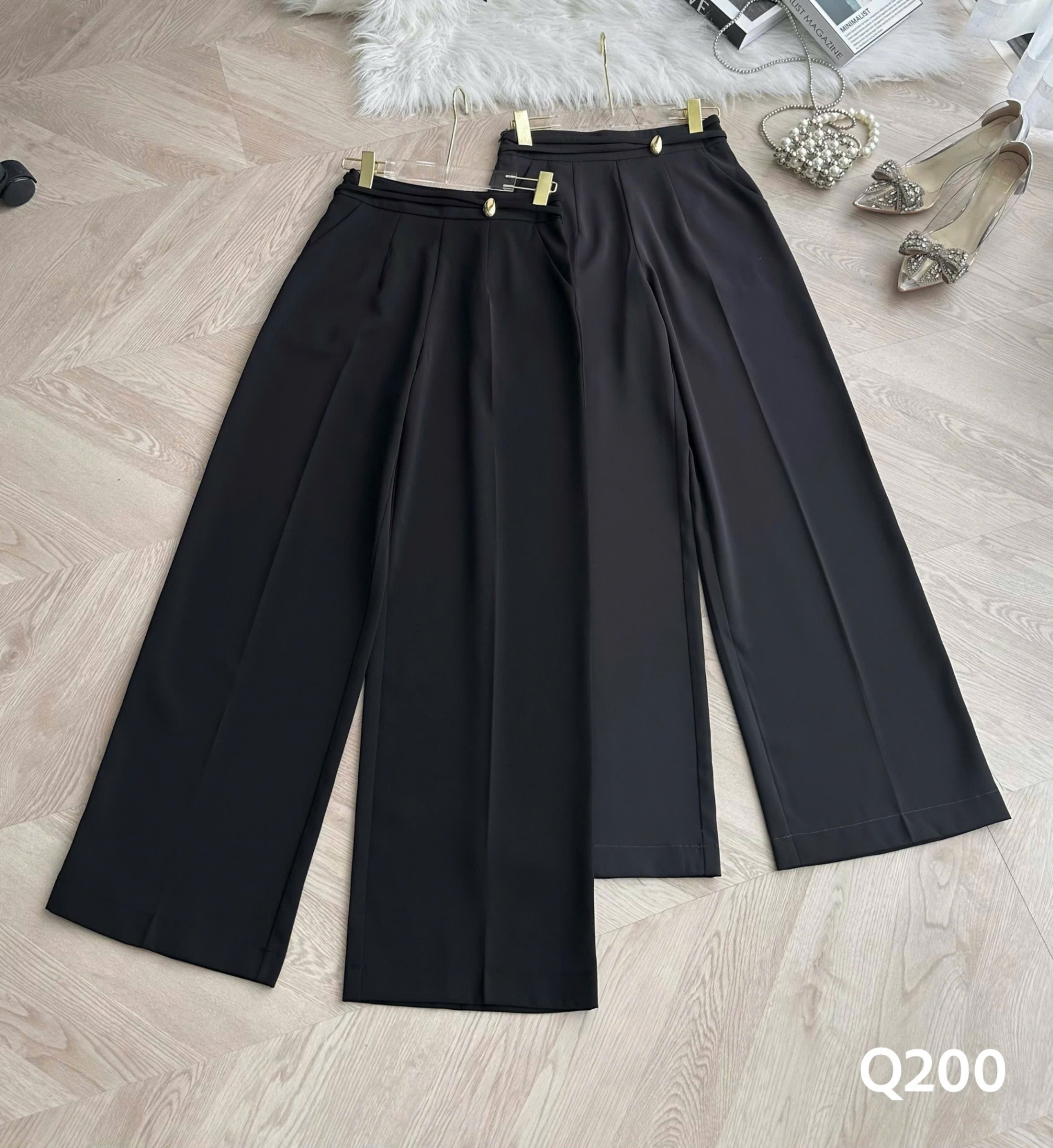 Q200 Quần xuông khóa sườn cạp dây chéo