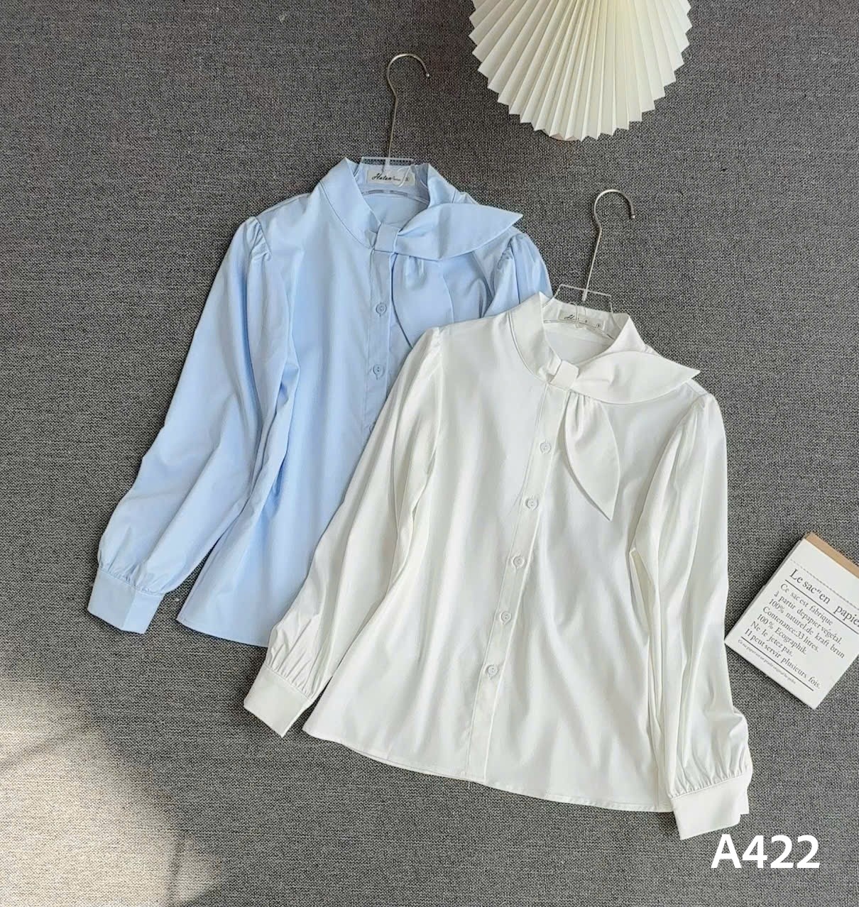 A422 Áo sơ mi dài tay cổ 2 lá