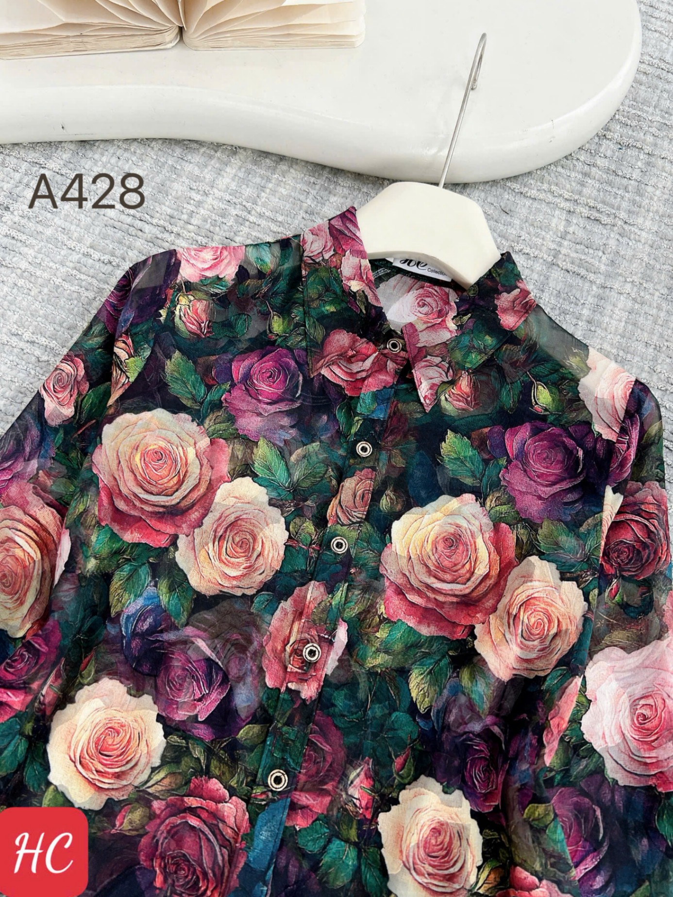 A428 áo hoa cổ đức