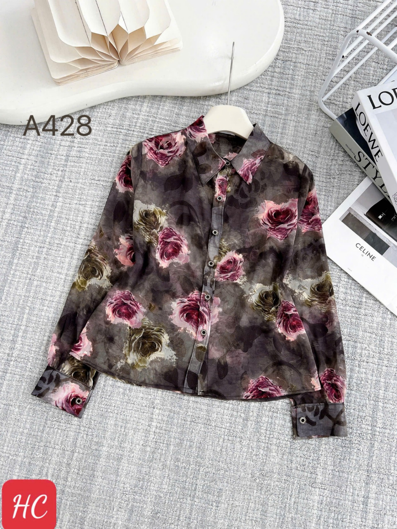 A428 áo hoa cổ đức