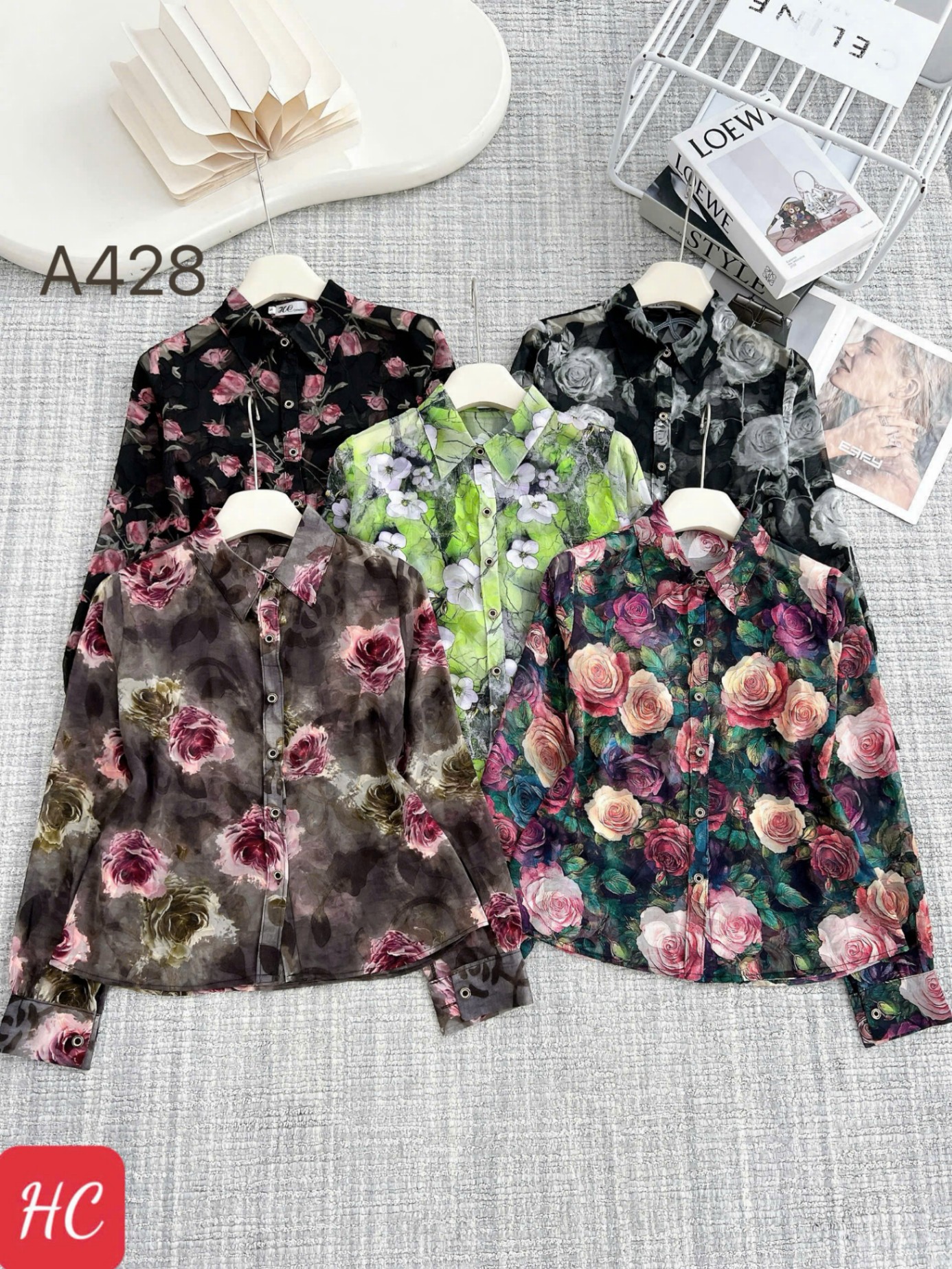 A428 áo hoa cổ đức