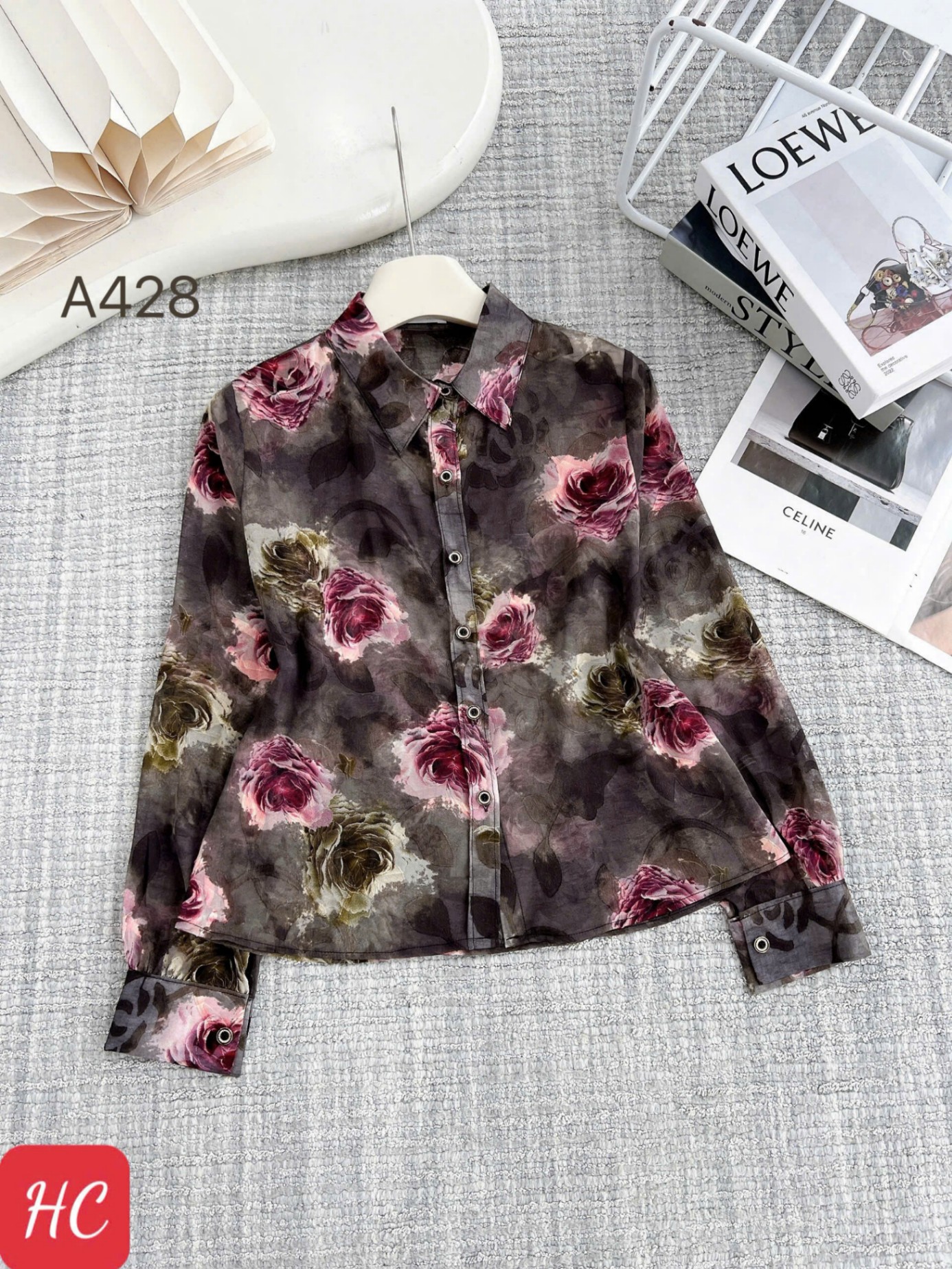 A428 áo hoa cổ đức