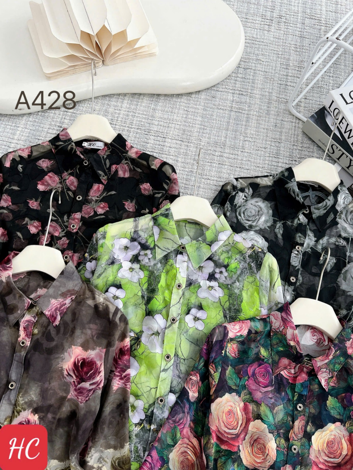 A428 áo hoa cổ đức