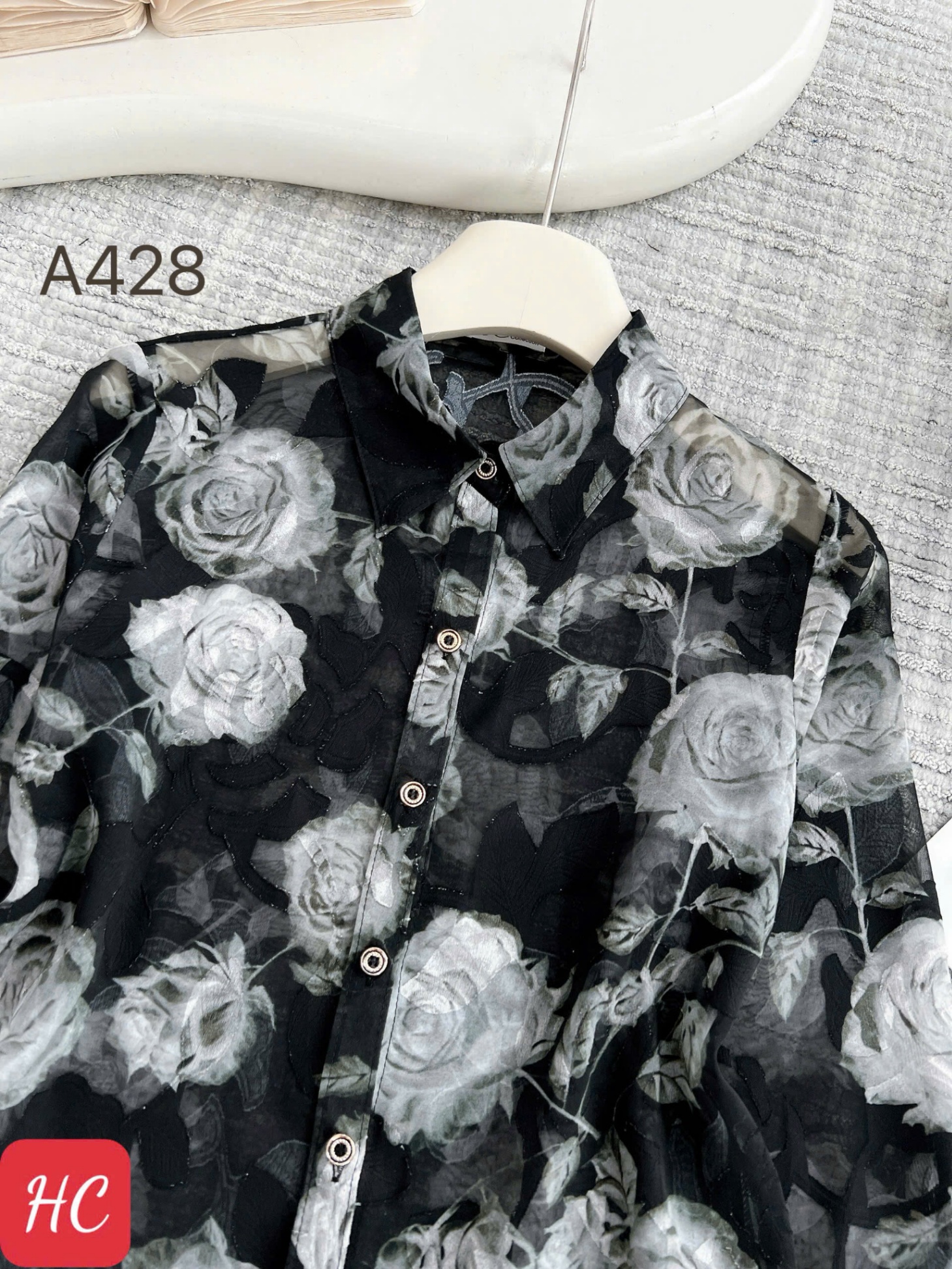 A428 áo hoa cổ đức