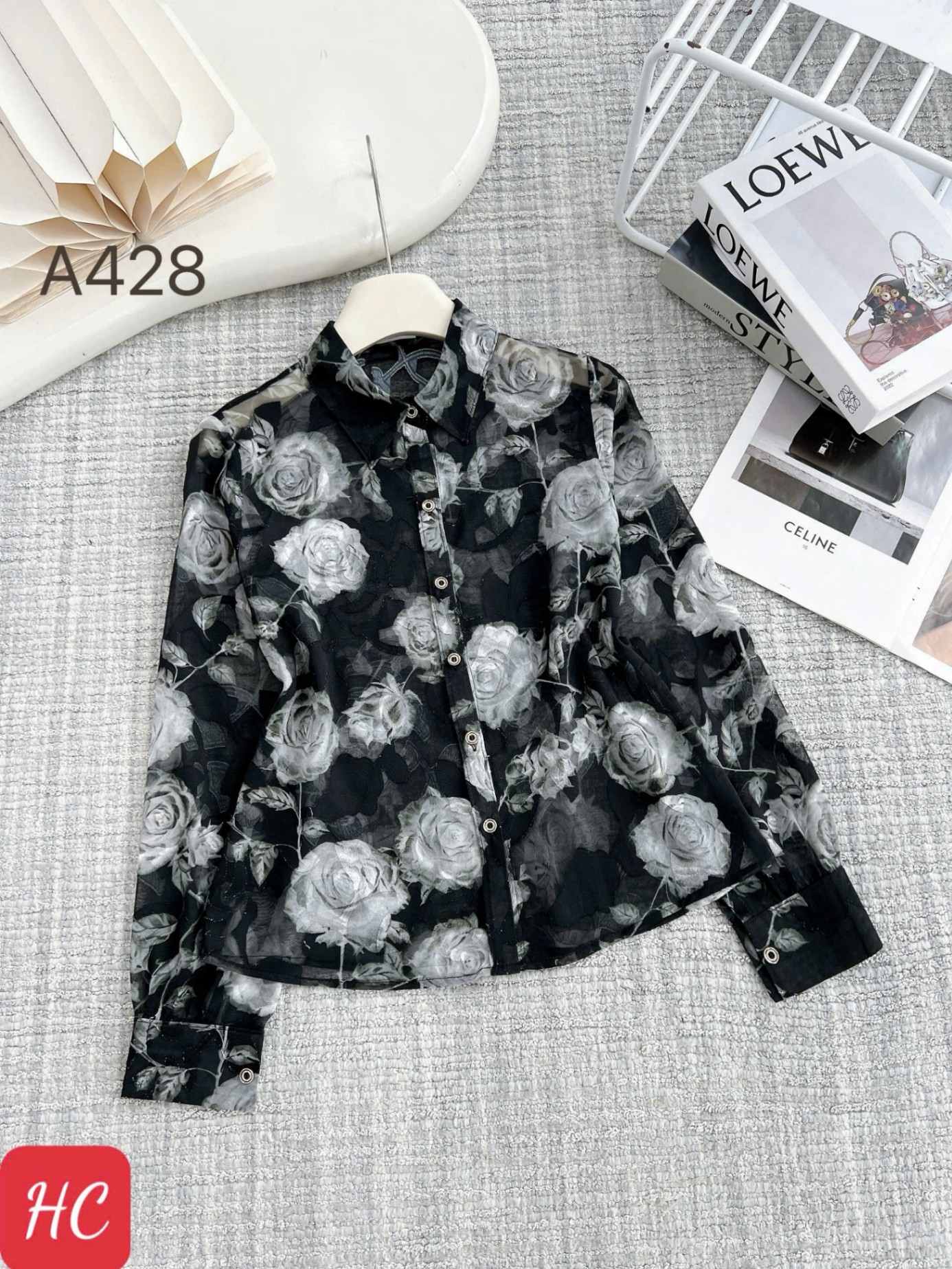 A428 áo hoa cổ đức