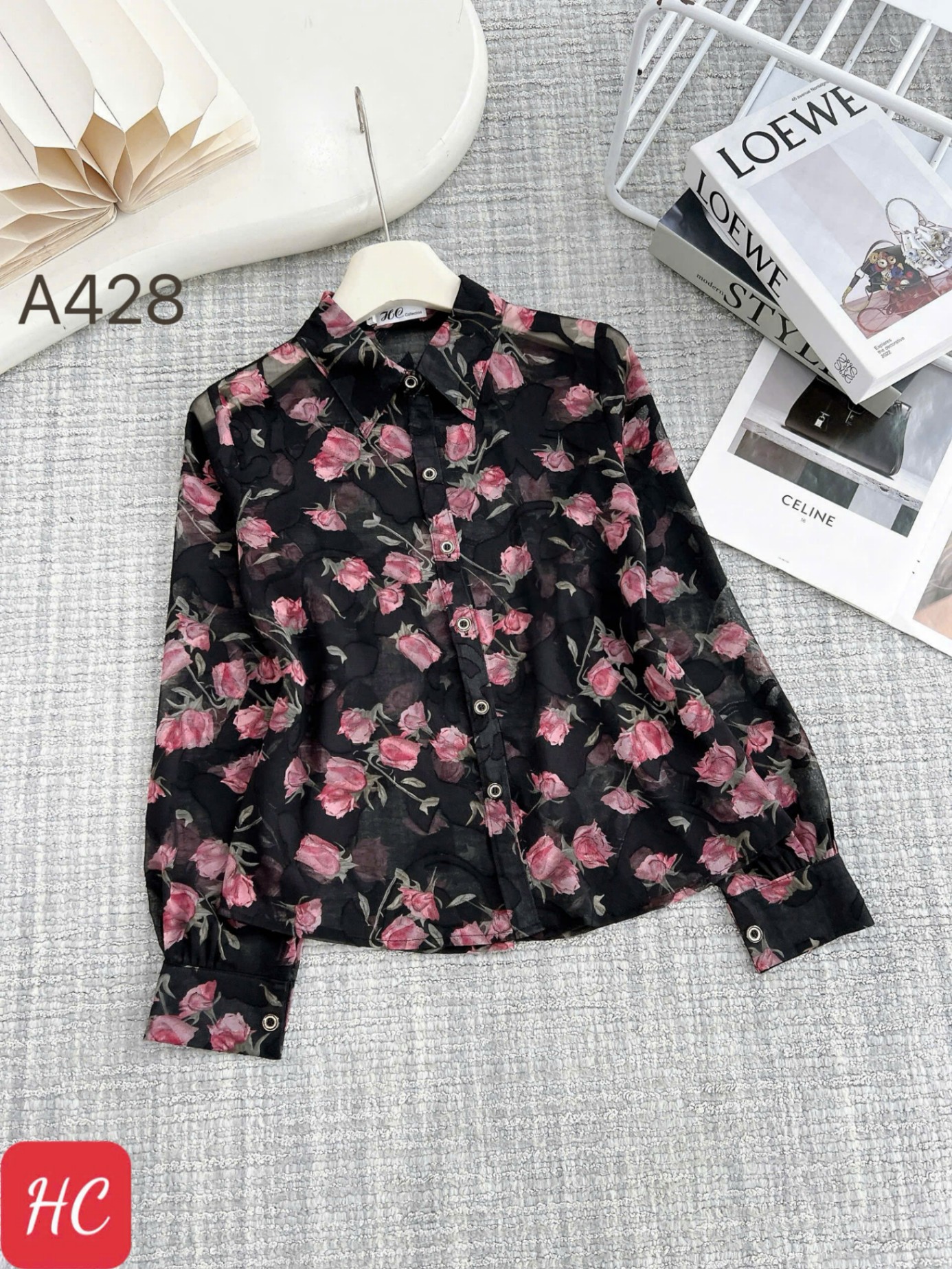 A428 áo hoa cổ đức