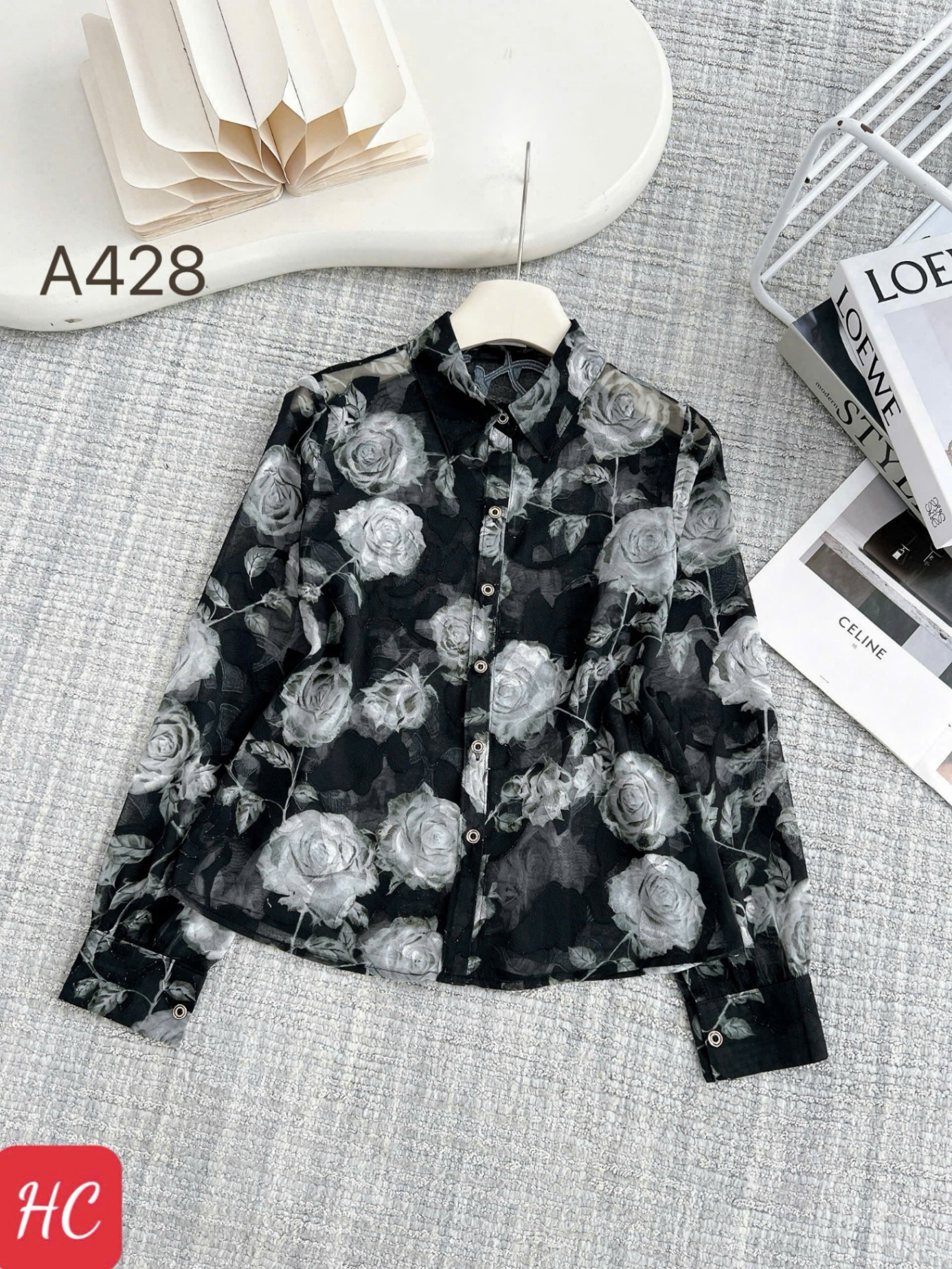 A428 áo hoa cổ đức