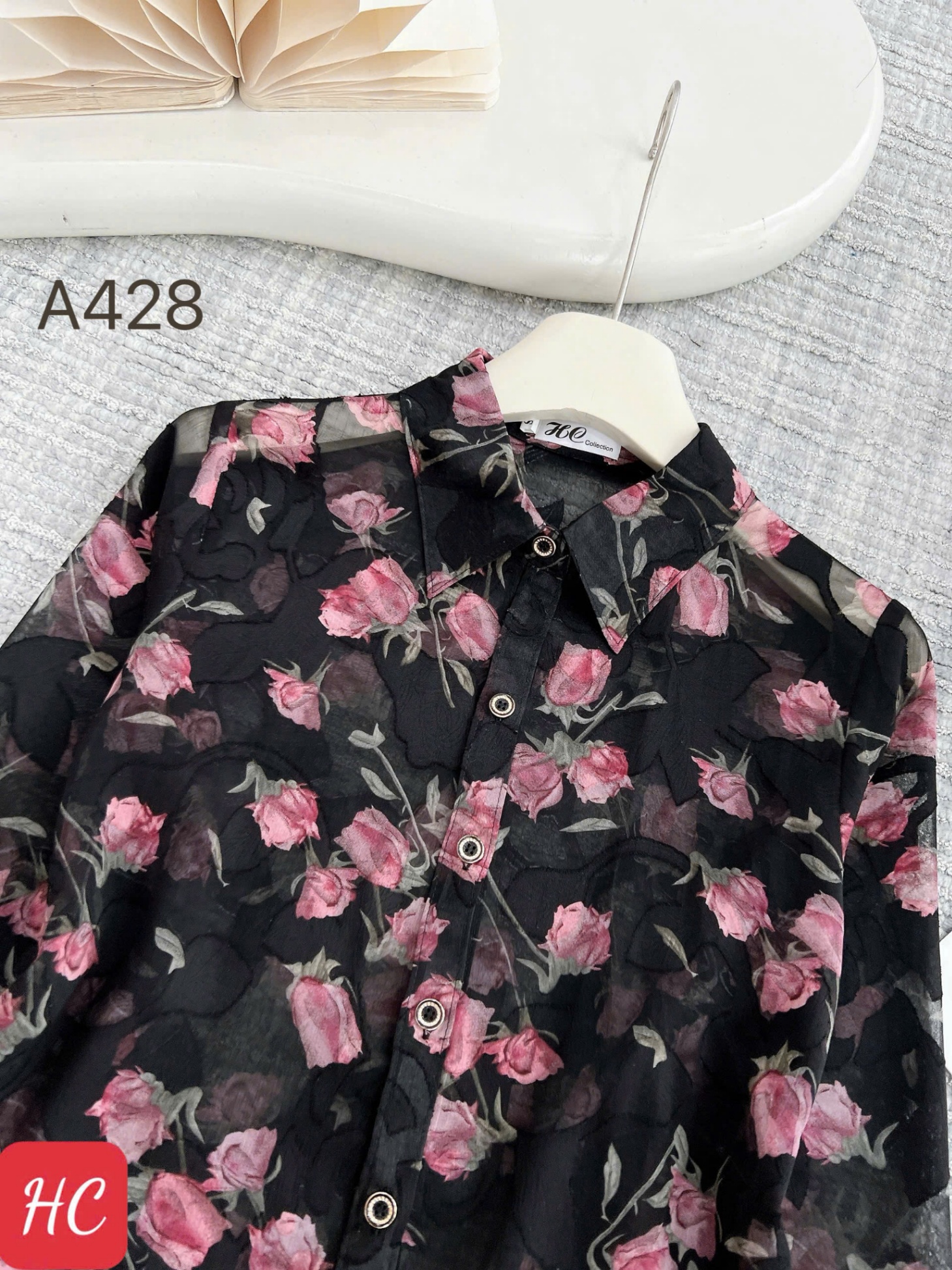 A428 áo hoa cổ đức