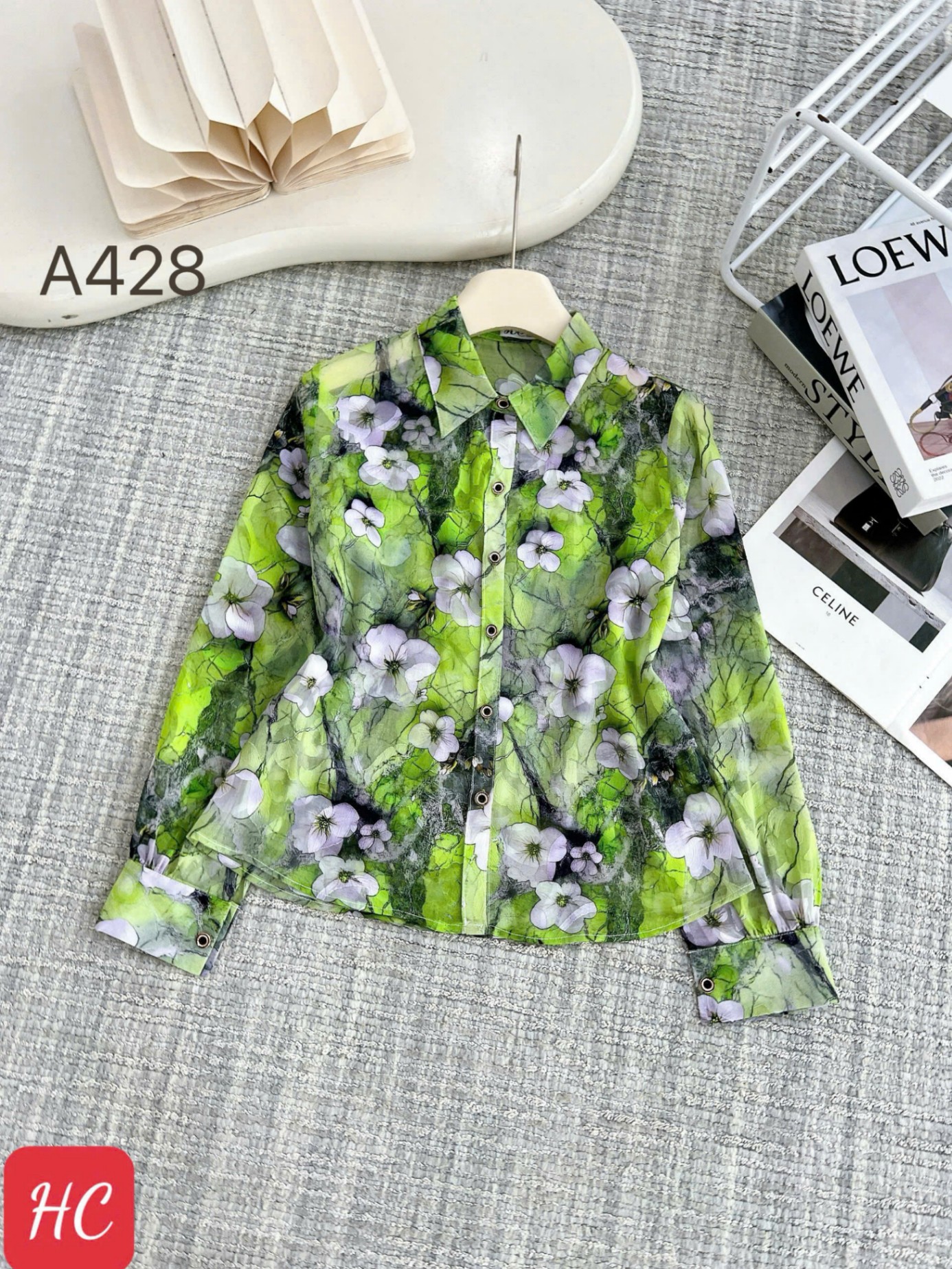 A428 áo hoa cổ đức