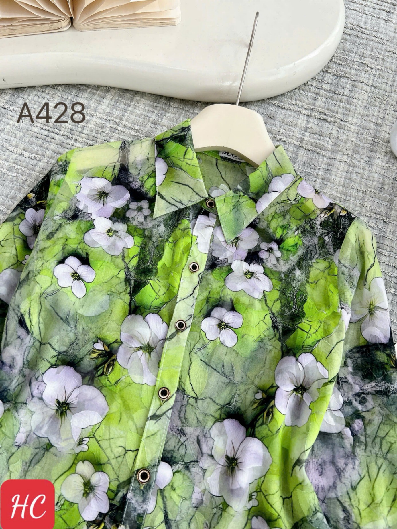 A428 áo hoa cổ đức