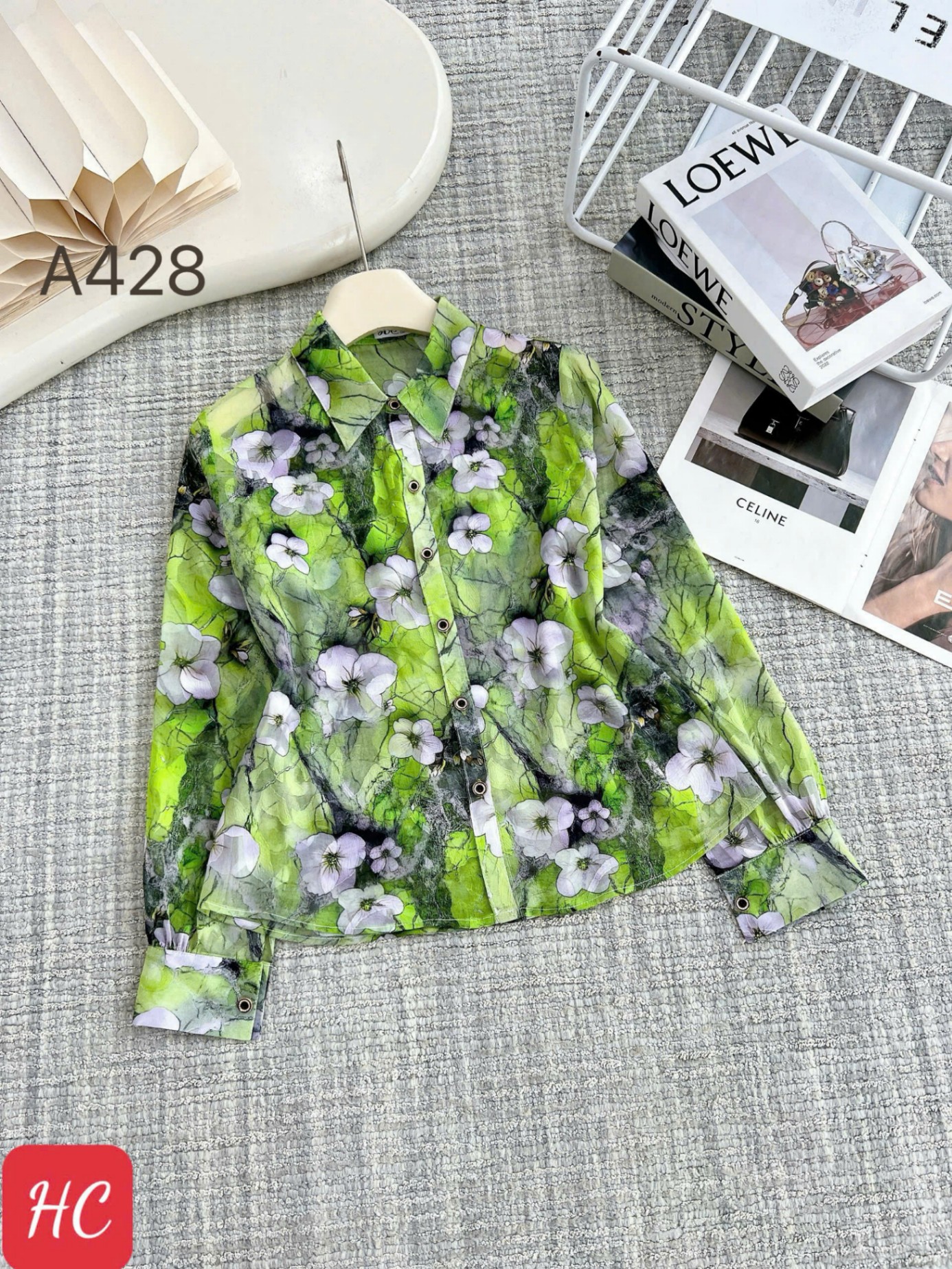 A428 áo hoa cổ đức