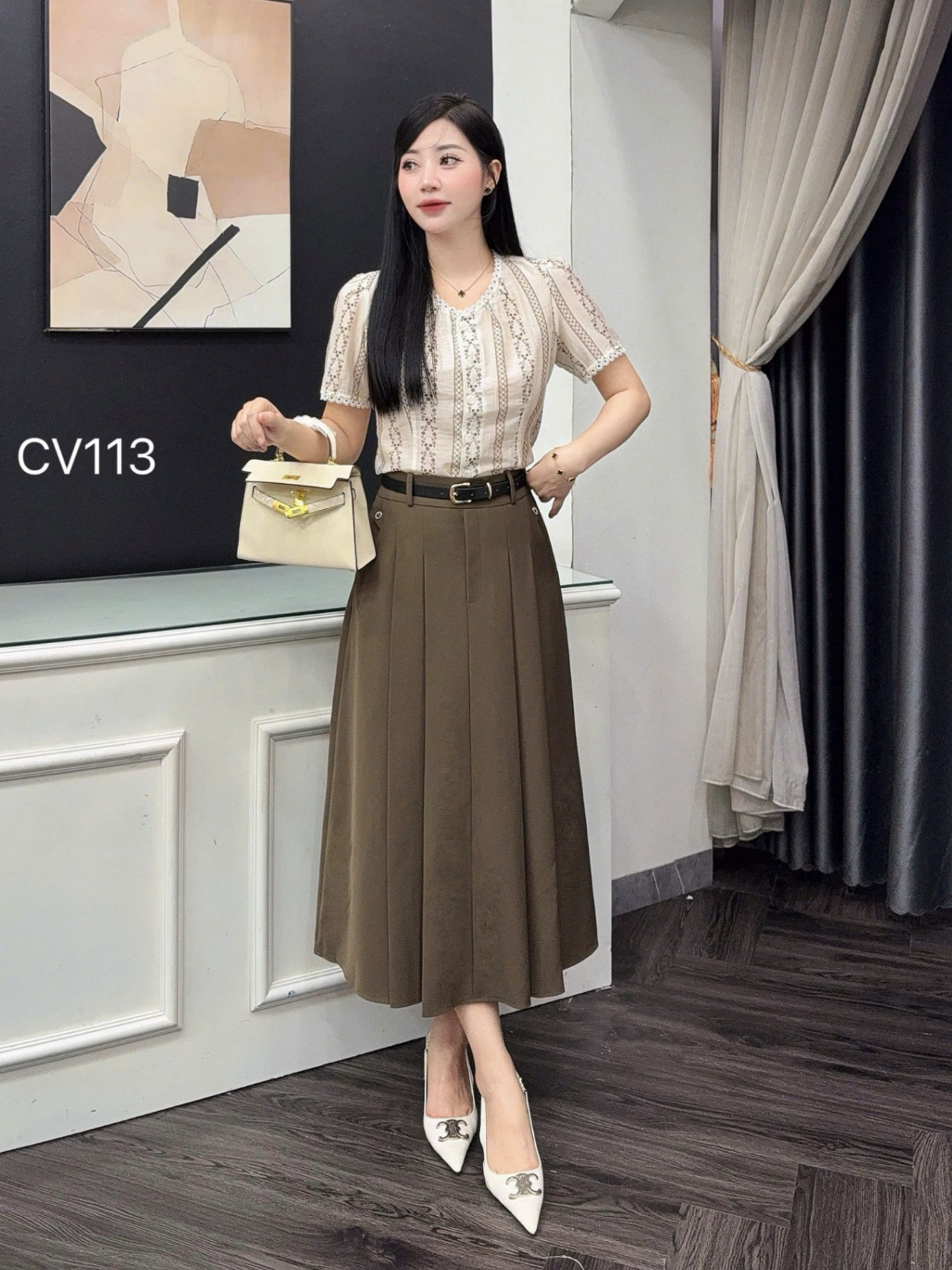CV113 cv xòe ly 2 túi