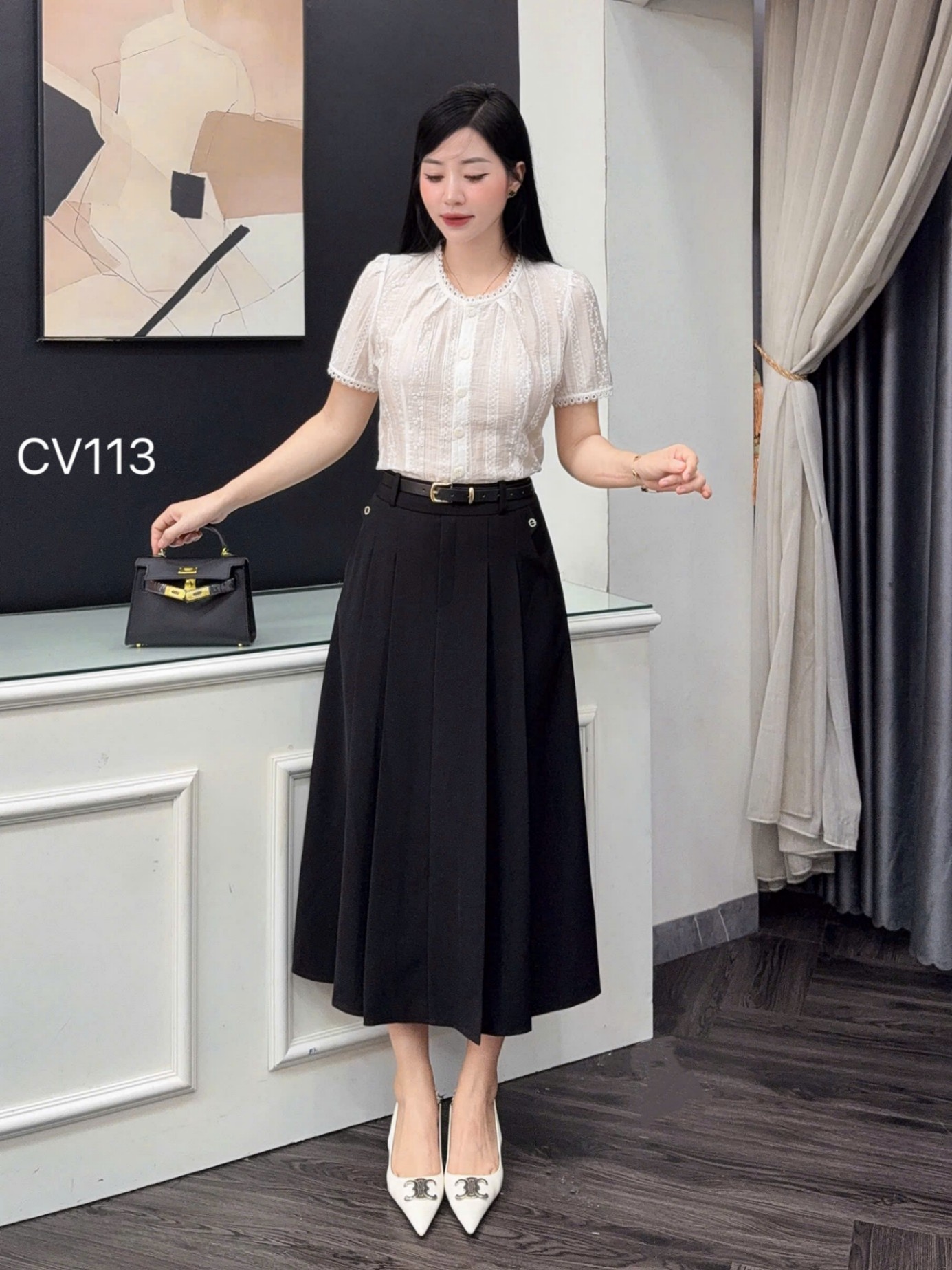 CV113 cv xòe ly 2 túi