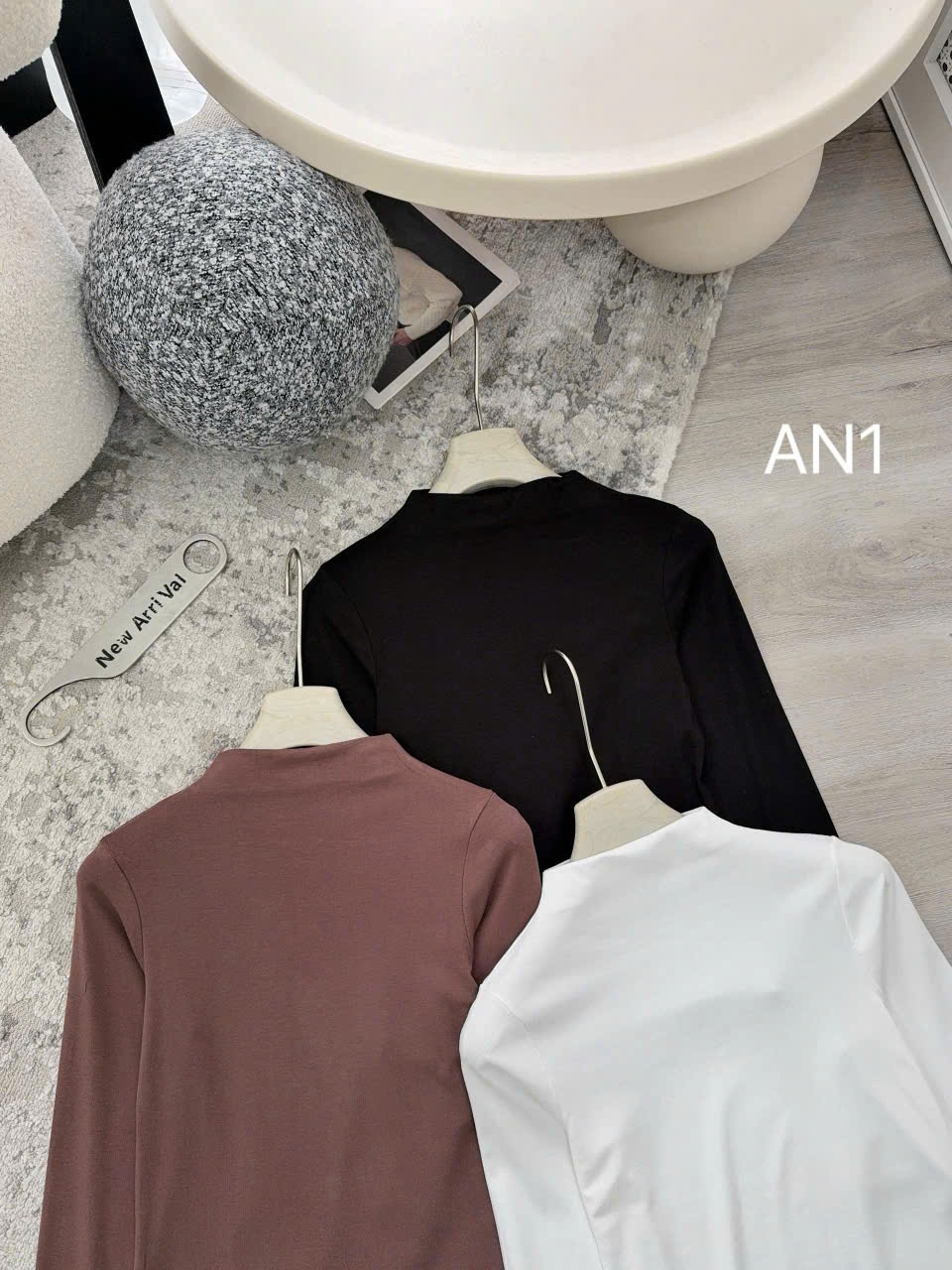 AN1 Áo giữ nhiệt cổ 3 phân tay dài