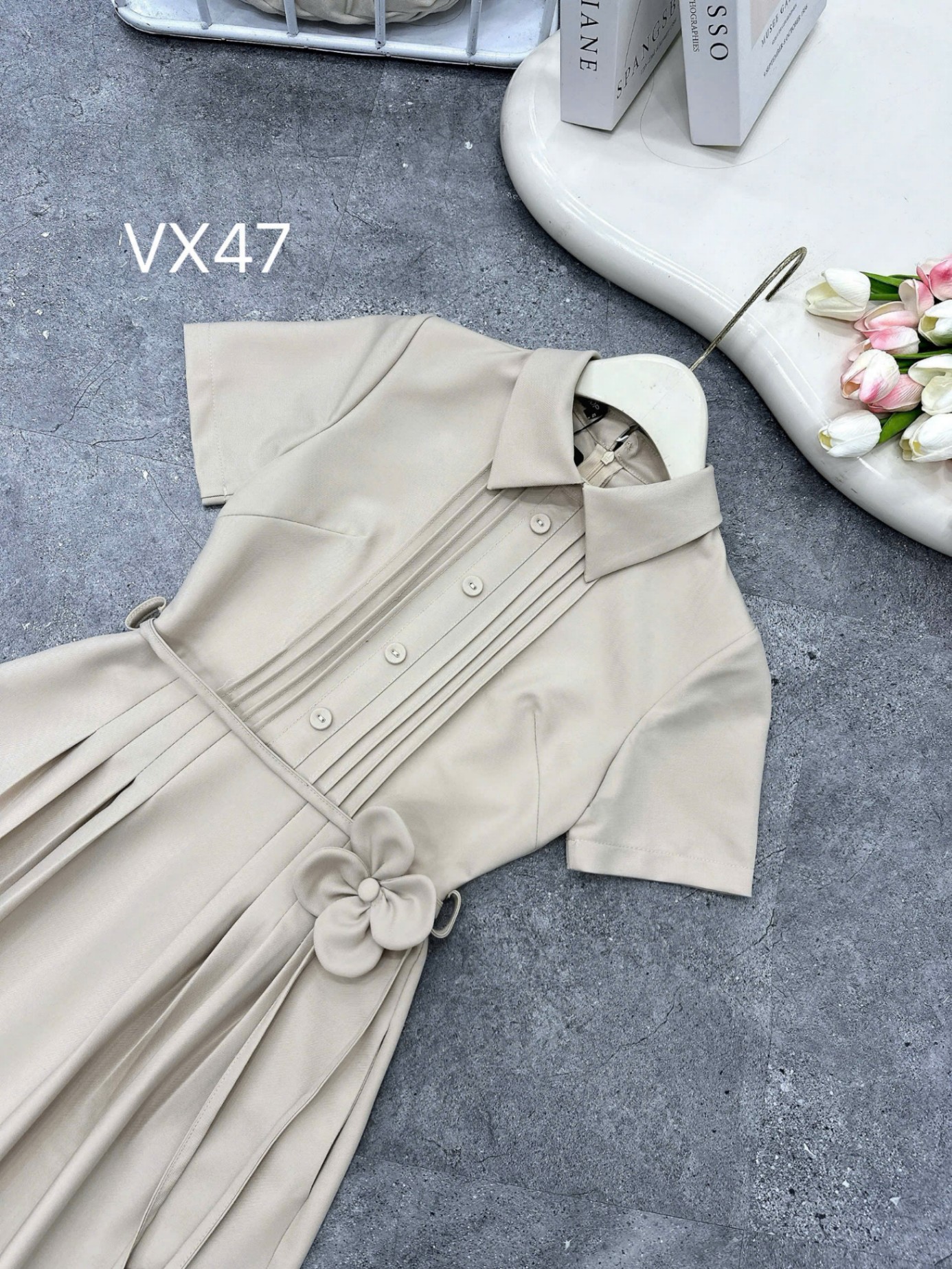 VX47 váy ly ngực dây hoa