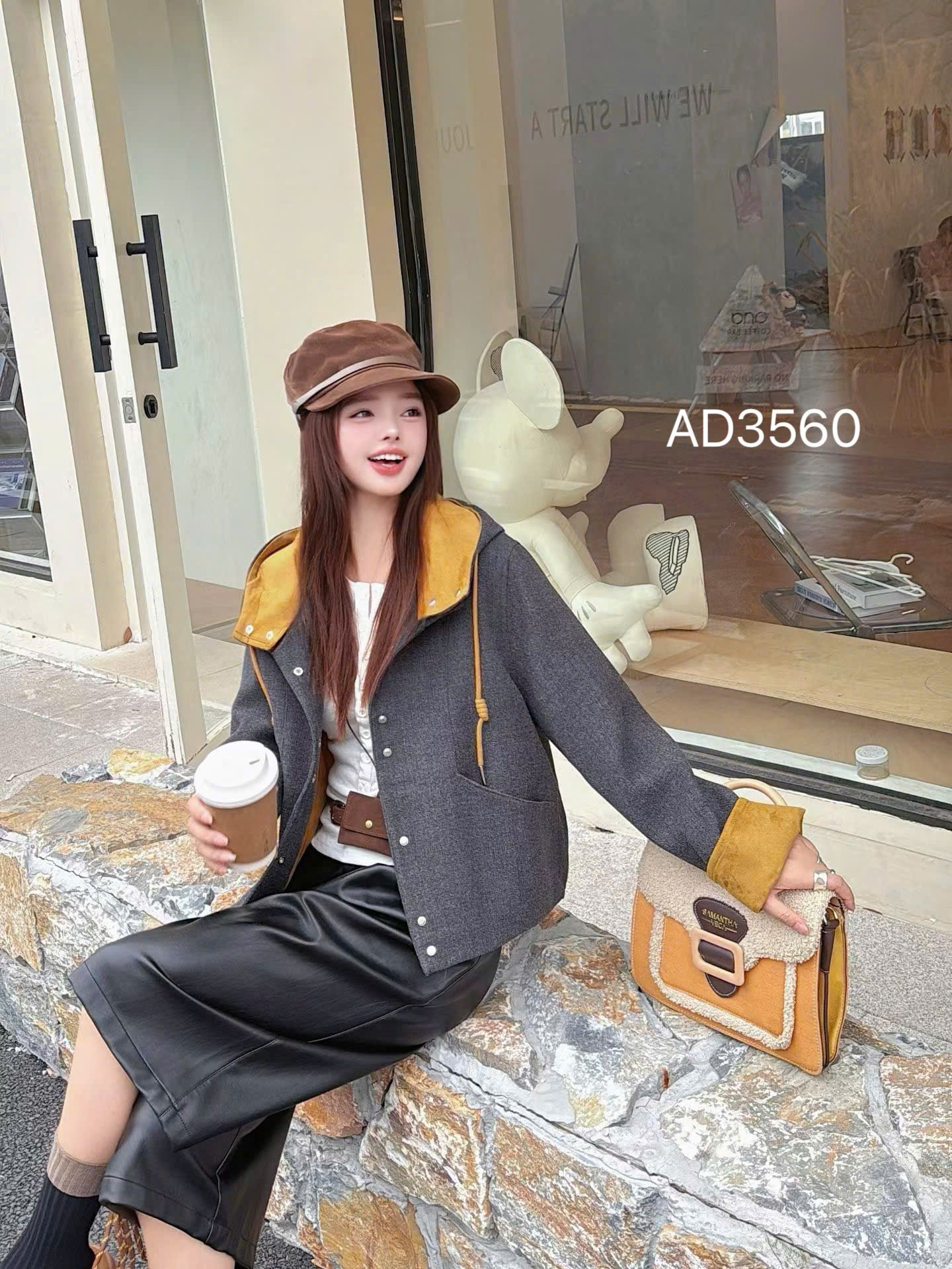 AD3560 áo dạ có mũ