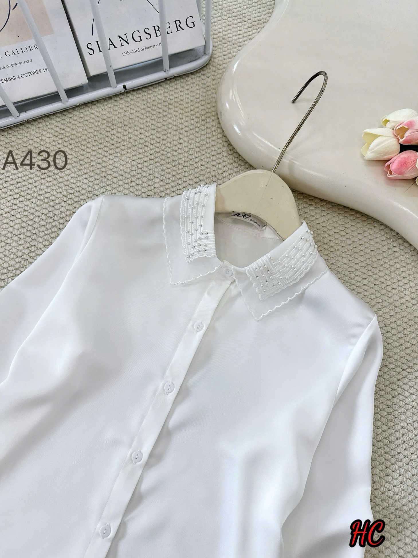 A430 áo cổ ngọc trai