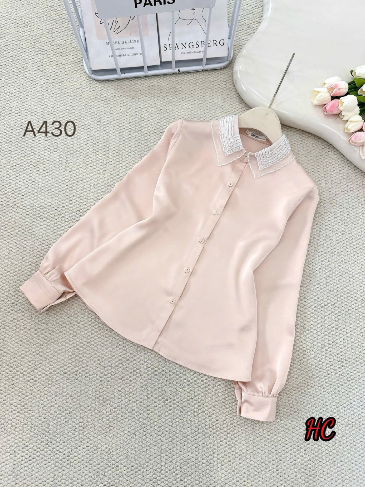 A430 áo cổ ngọc trai