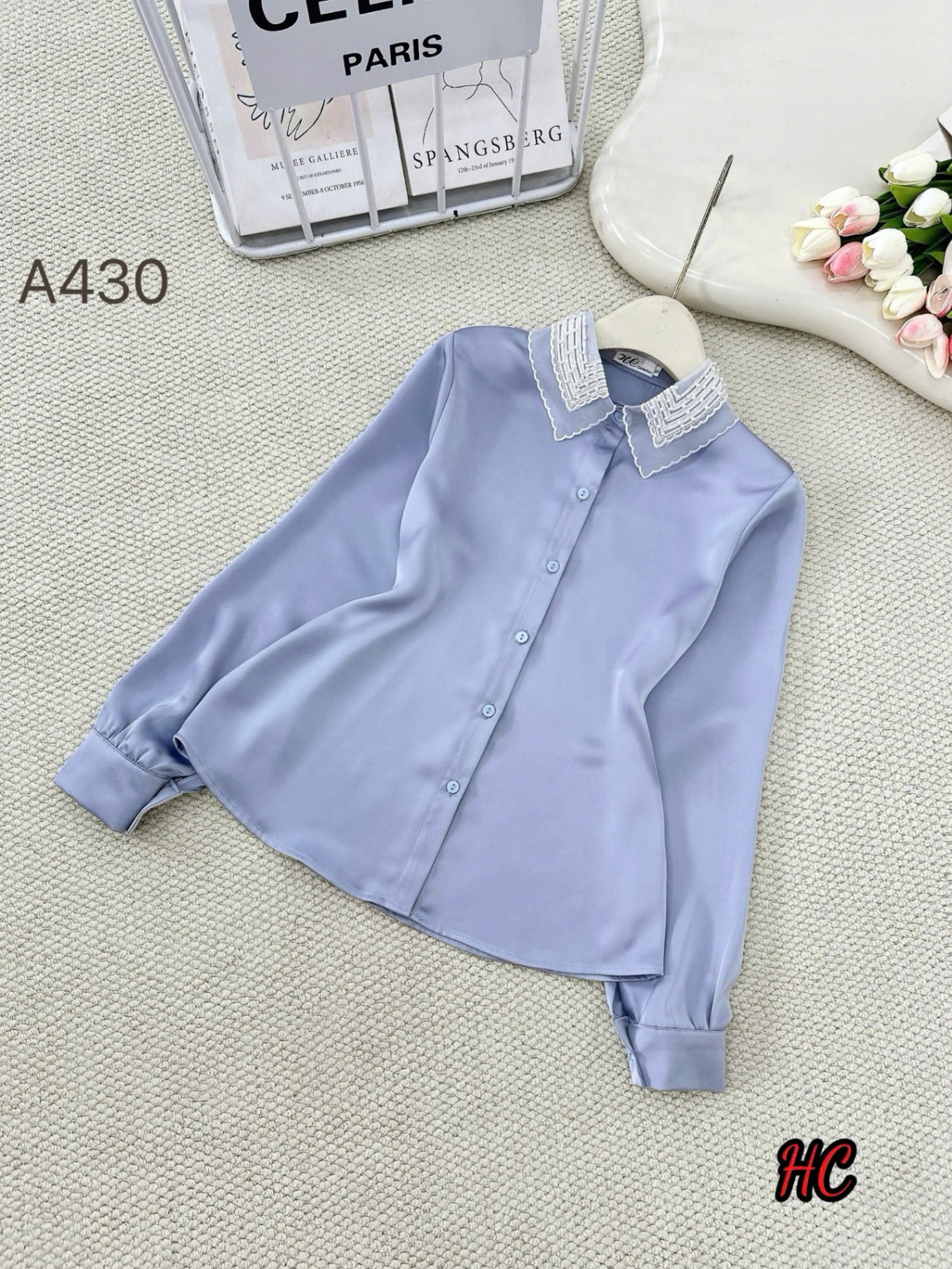 A430 áo cổ ngọc trai
