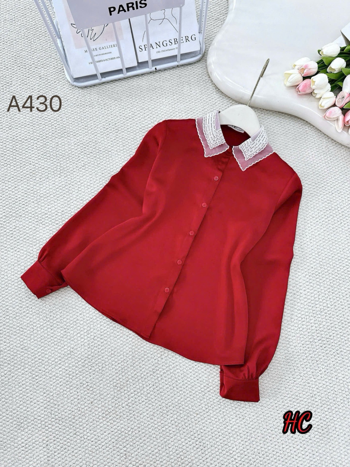 A430 áo cổ ngọc trai