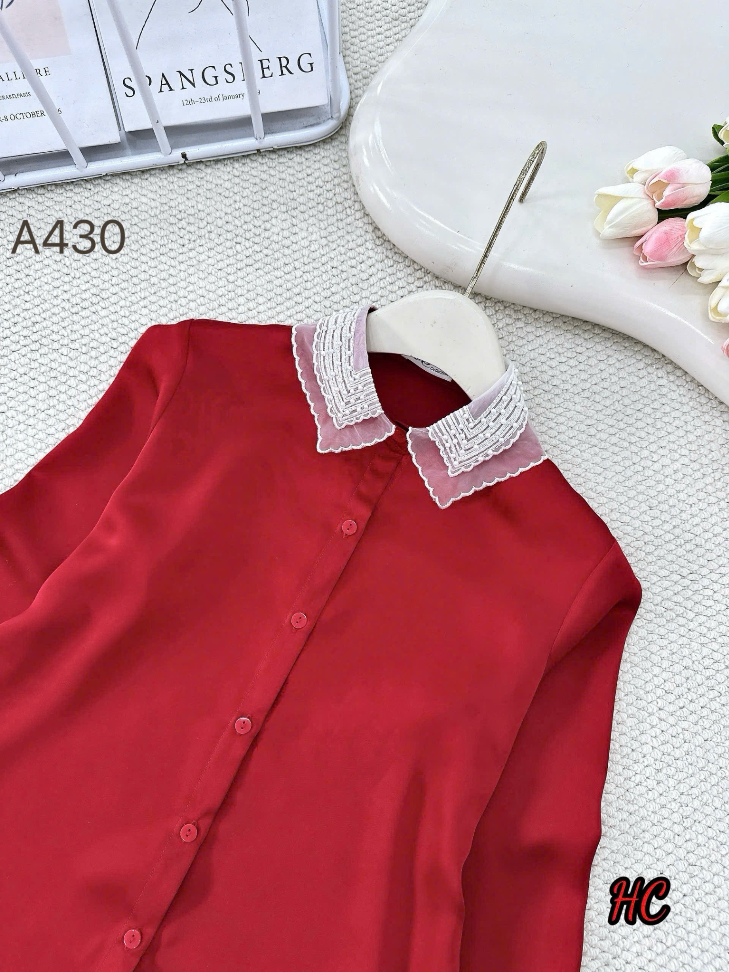 A430 áo cổ ngọc trai