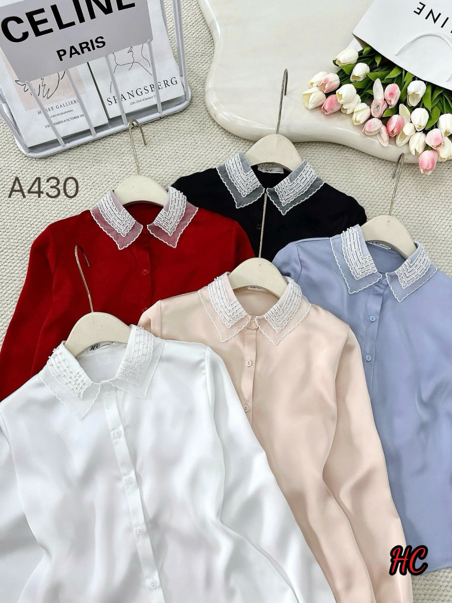 A430 áo cổ ngọc trai