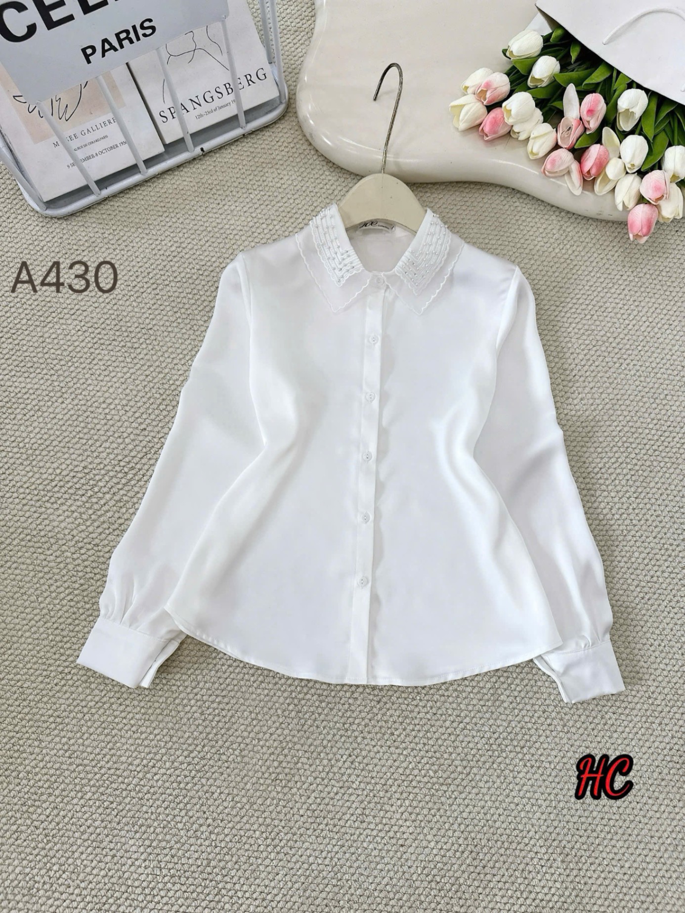 A430 áo cổ ngọc trai