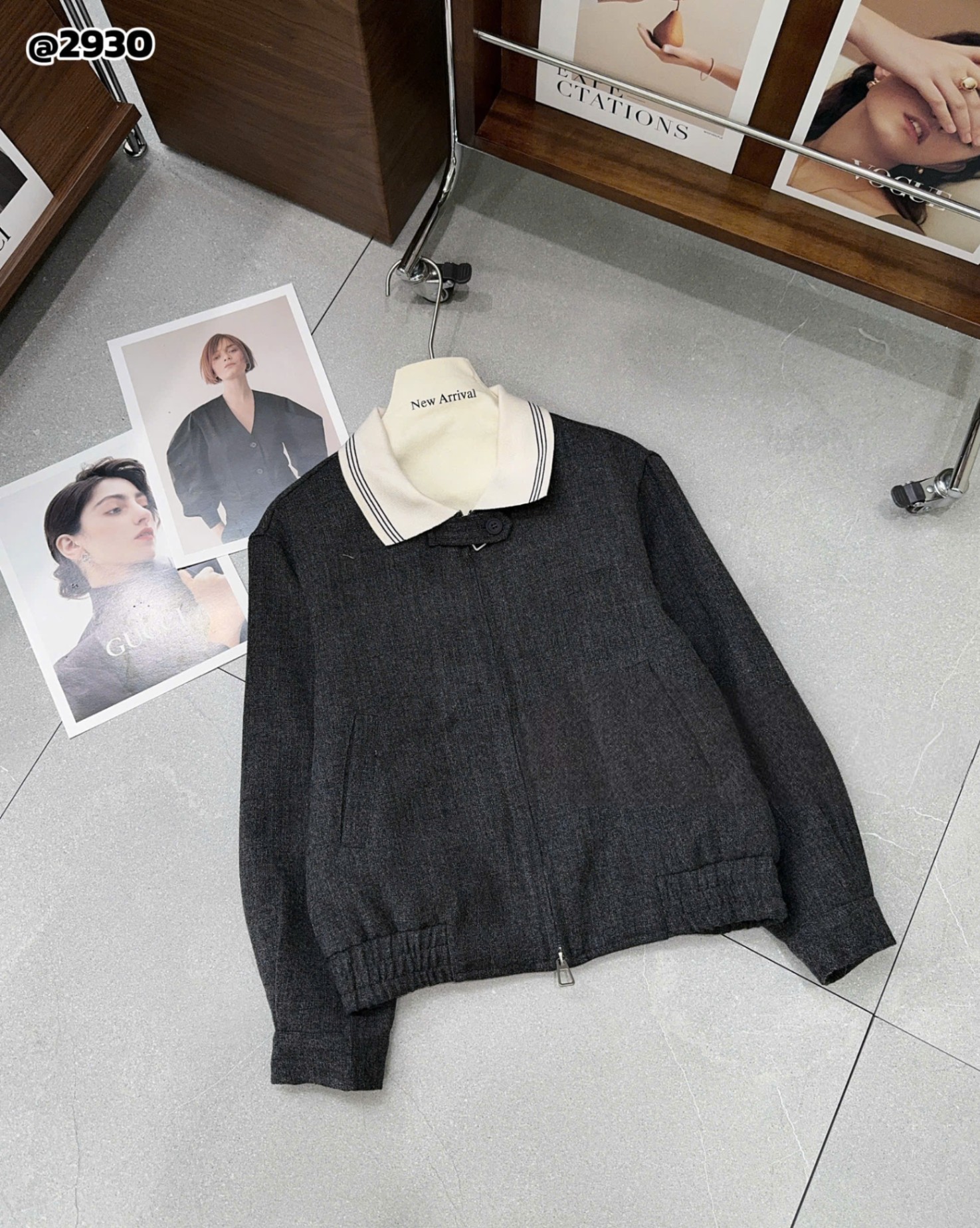 AD2930 áo dạ cổ trắng