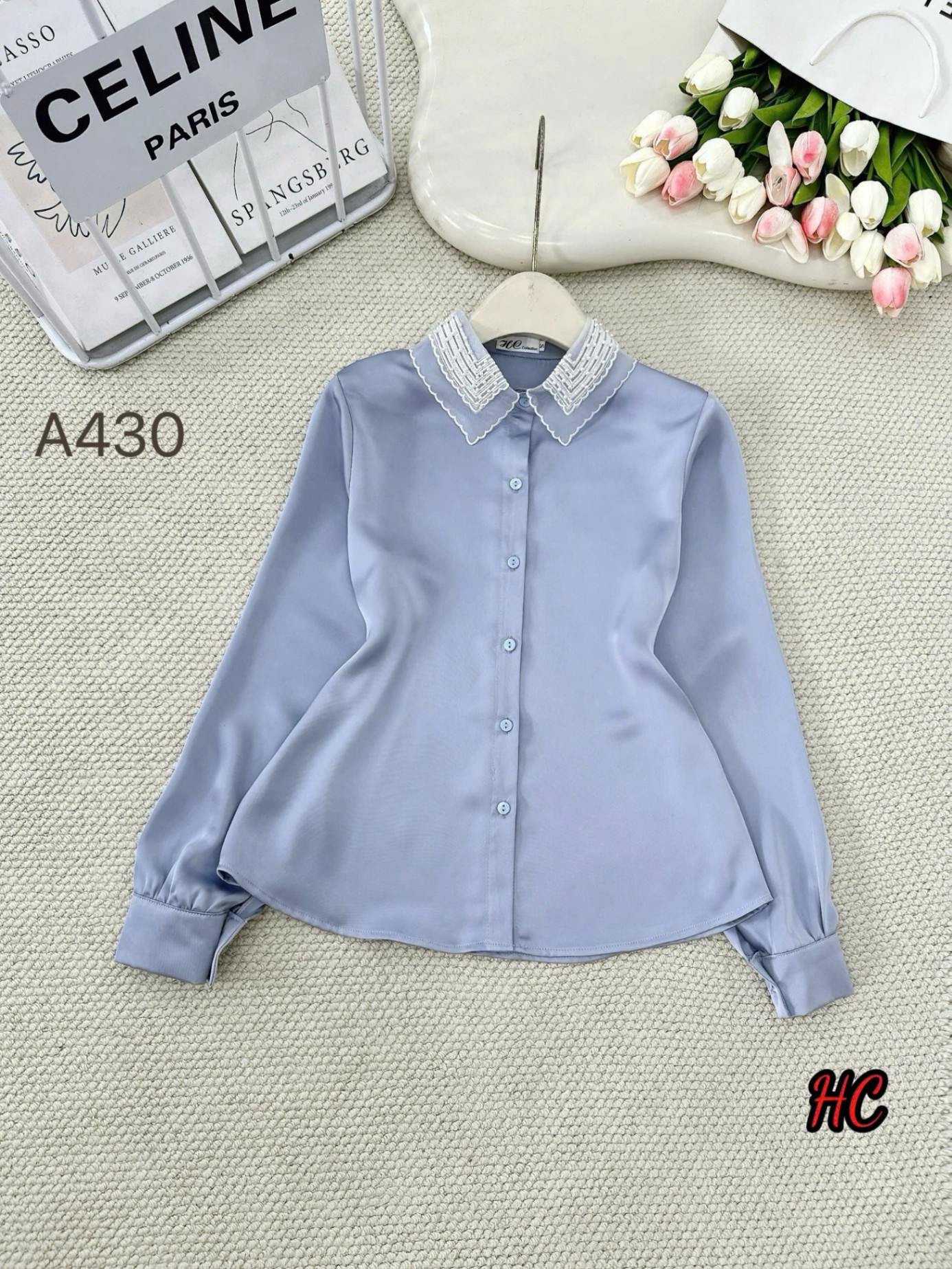 A430 áo cổ ngọc trai