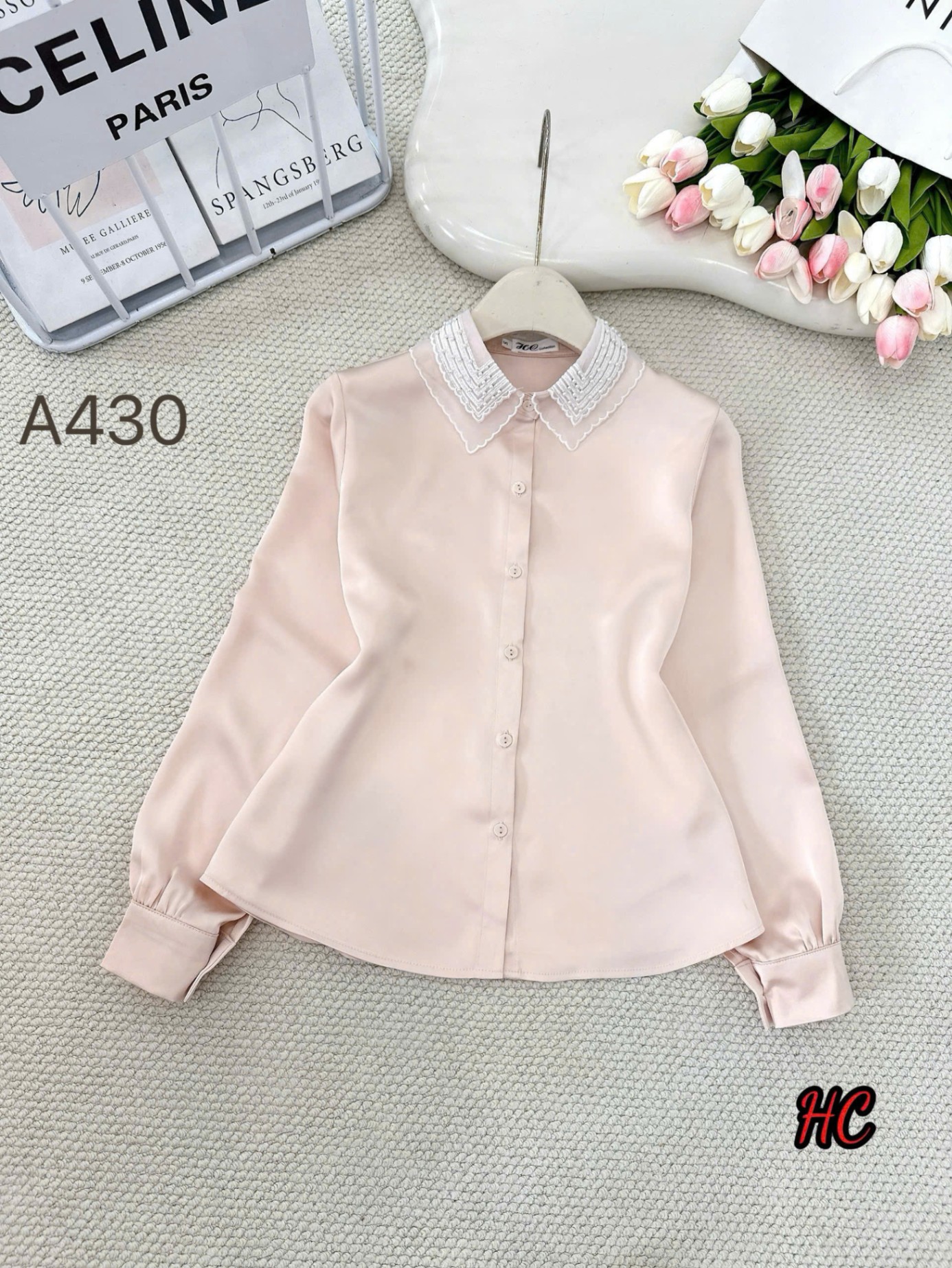 A430 áo cổ ngọc trai
