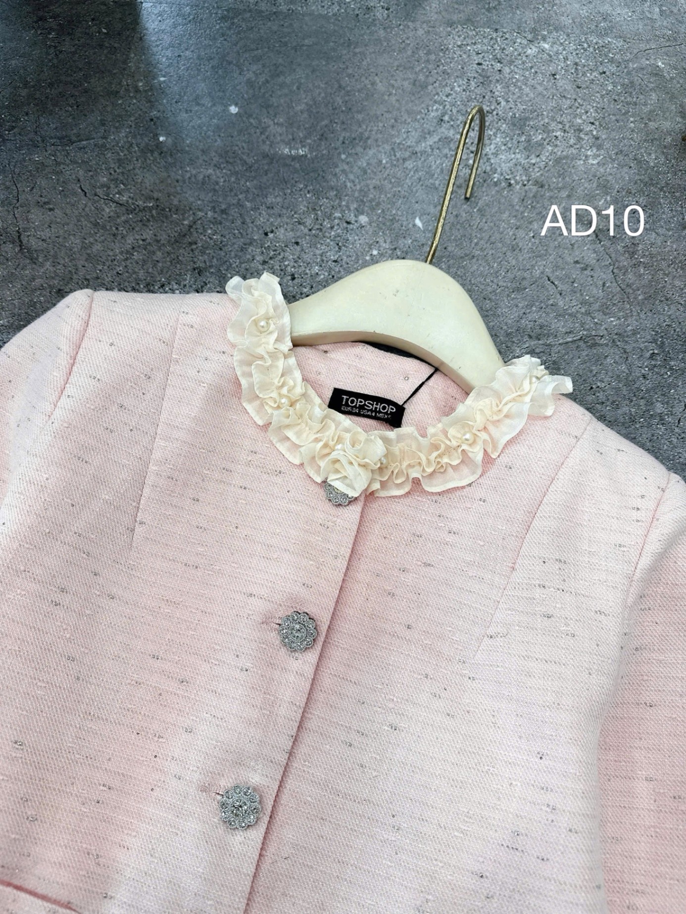 AD10 áo dạ viền cổ bèo