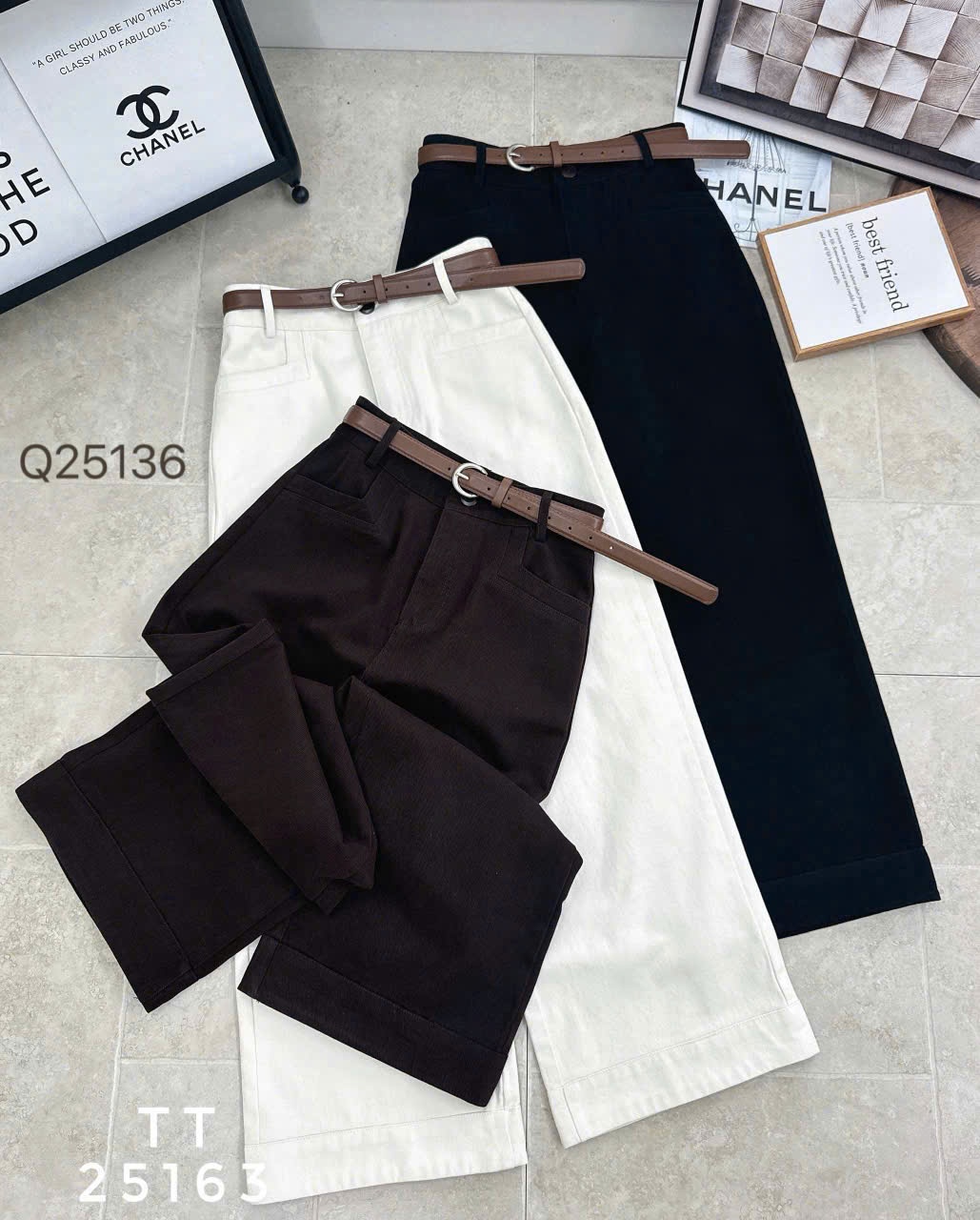 Q25163 quần thô dài 96 ổng 27 có đai