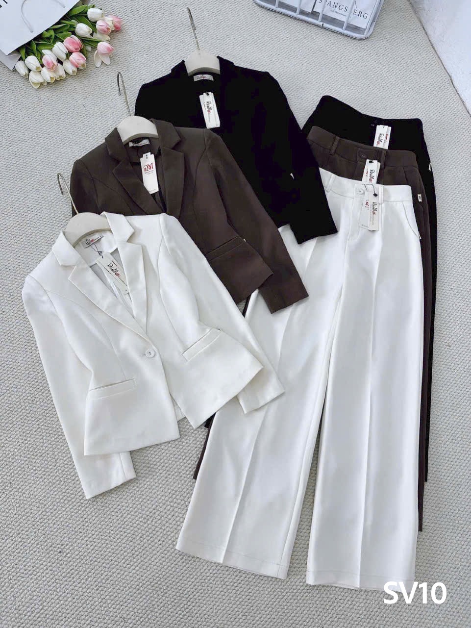 SV10 set vest 1 cúc quần xuông