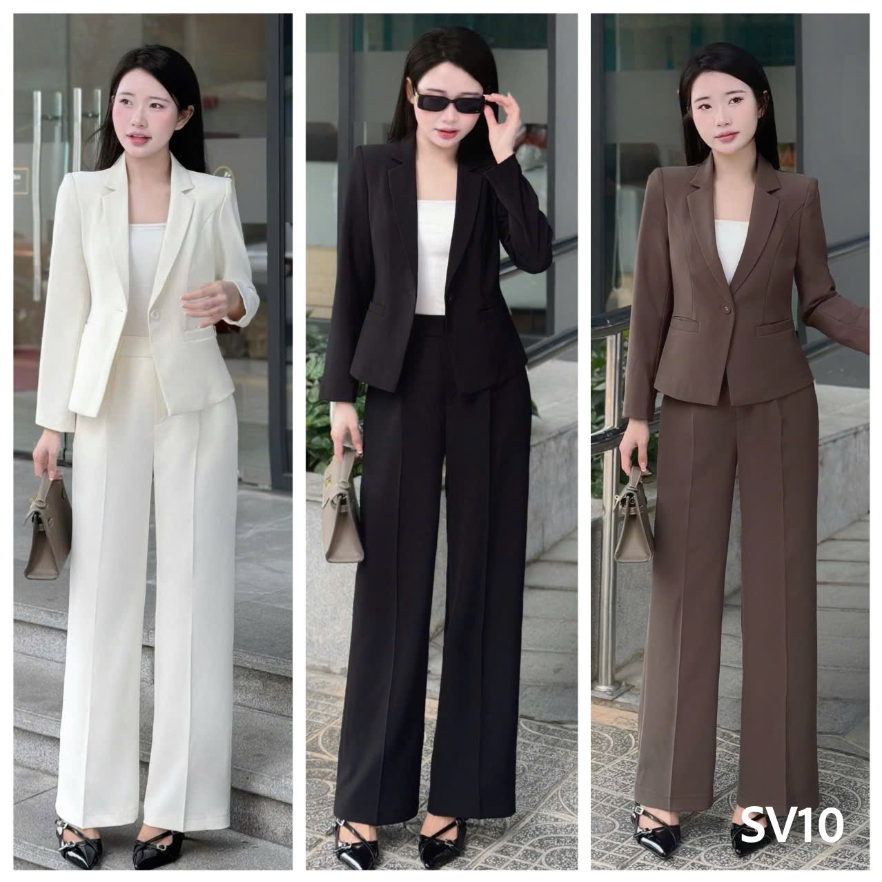 SV10 set vest 1 cúc quần xuông