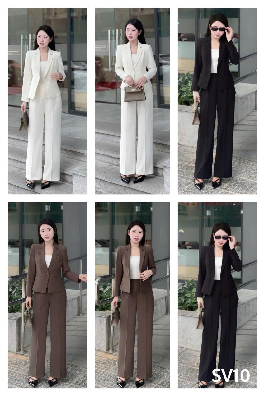 SV10 set vest 1 cúc quần xuông