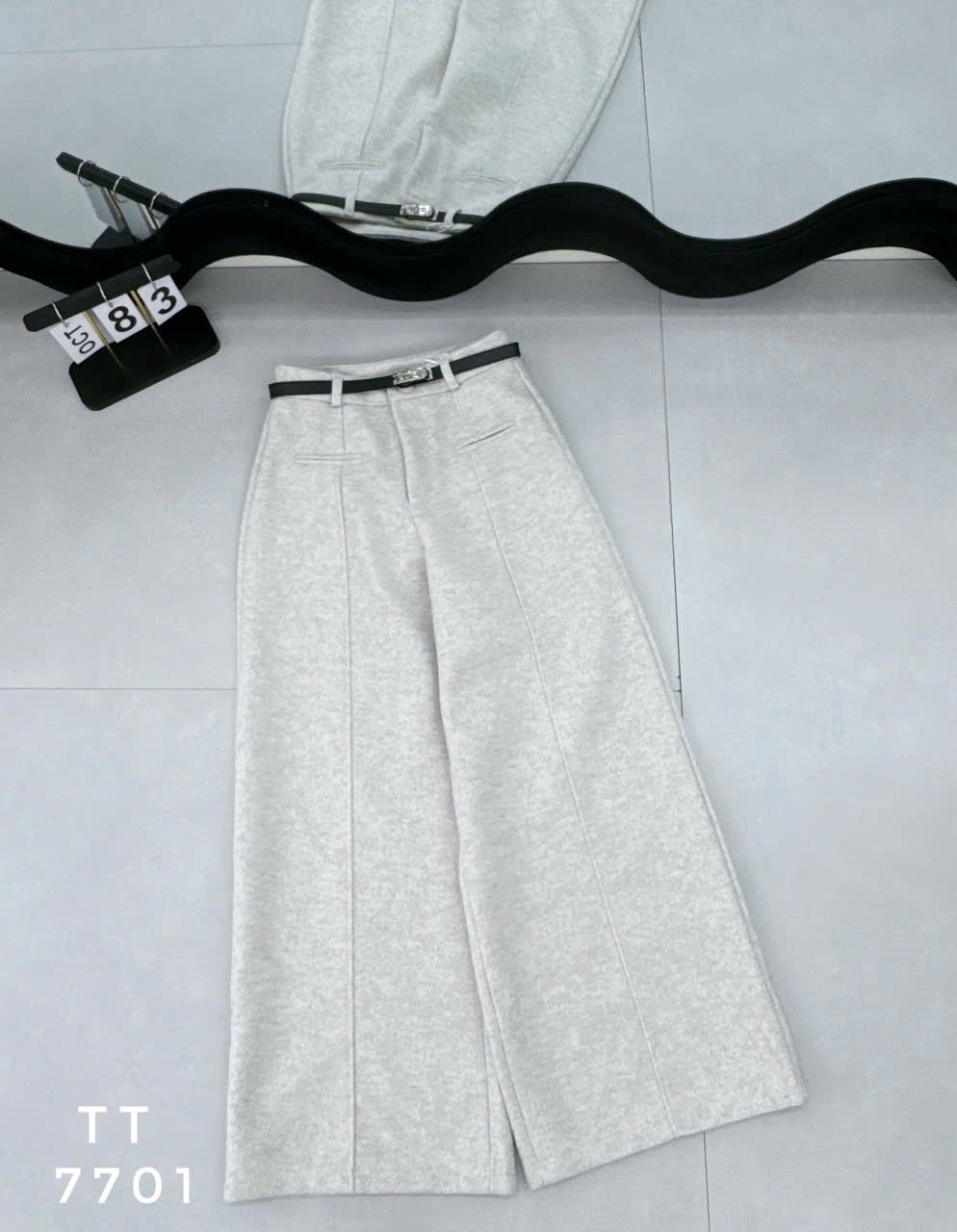 Q7701 Quần xuông dạ túi cơi 97cm