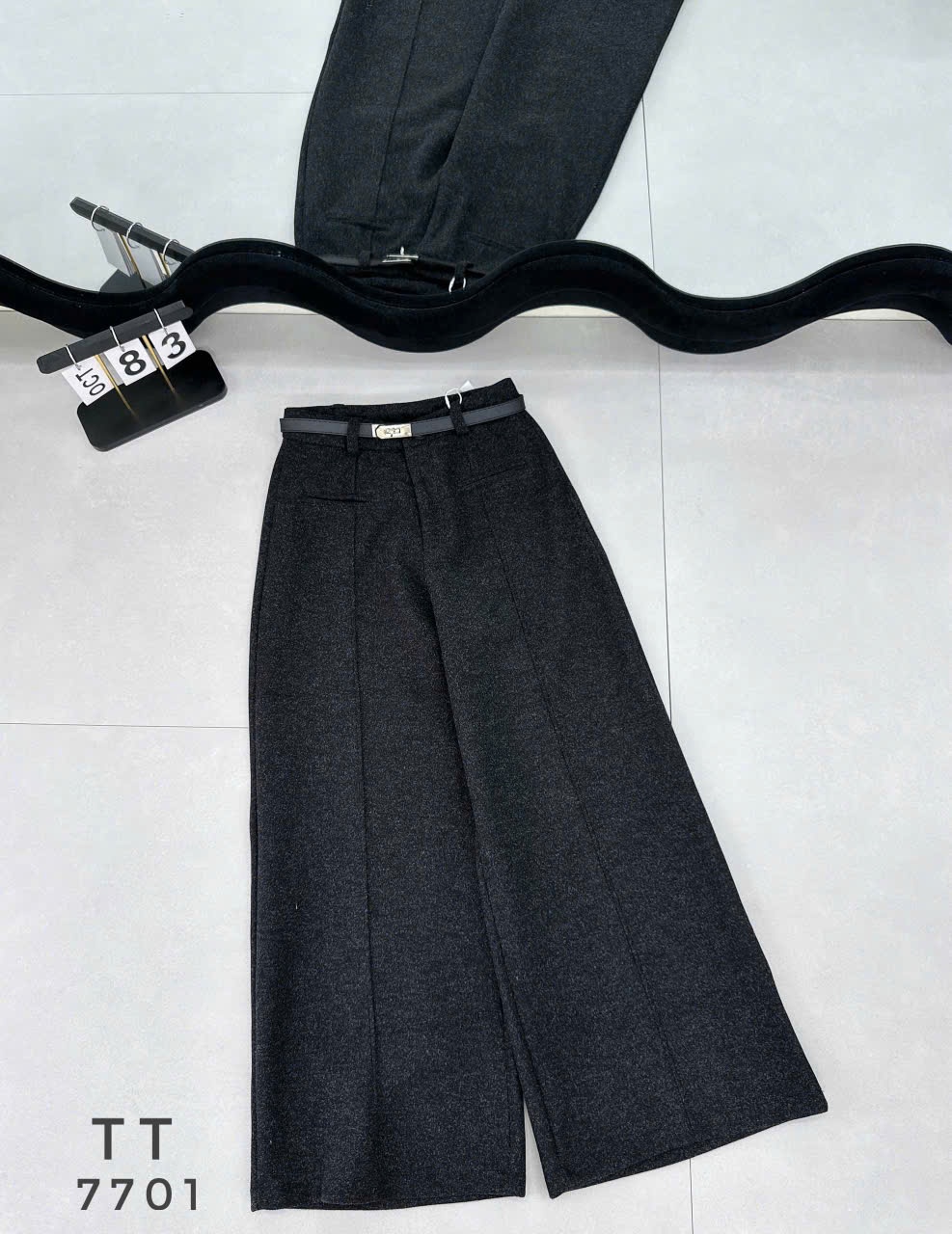 Q7701 Quần xuông dạ túi cơi 97cm