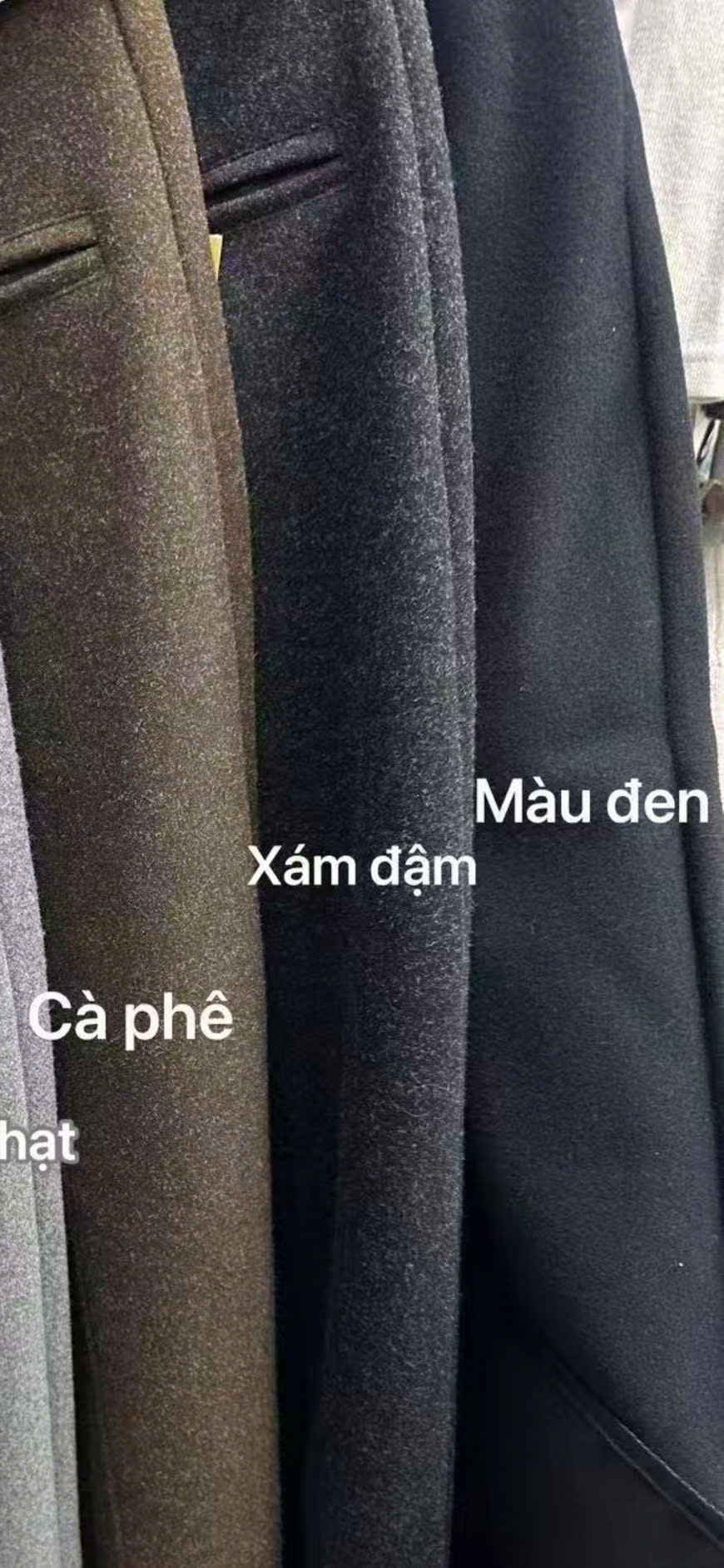 Q7701 Quần xuông dạ túi cơi 97cm