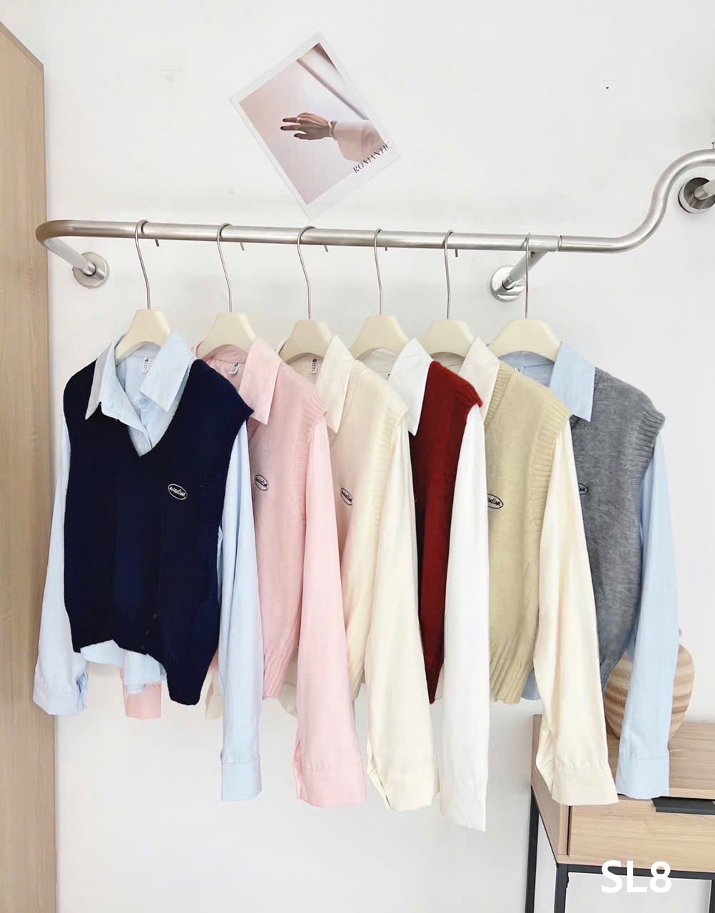 SL8 Sét len gile chữ thêu ngực