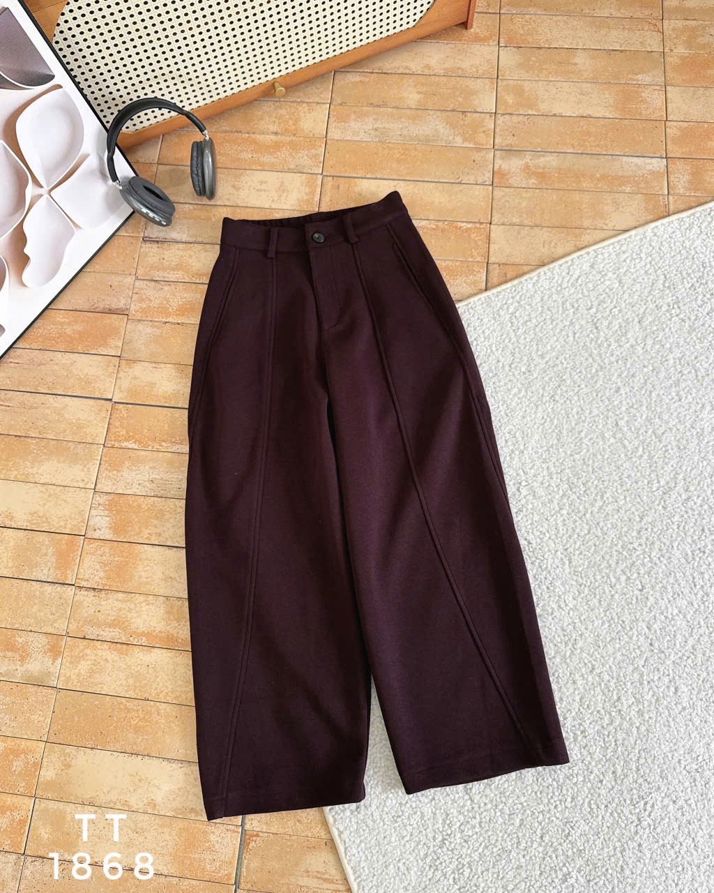 Q1868 Quần xuông viền nổi