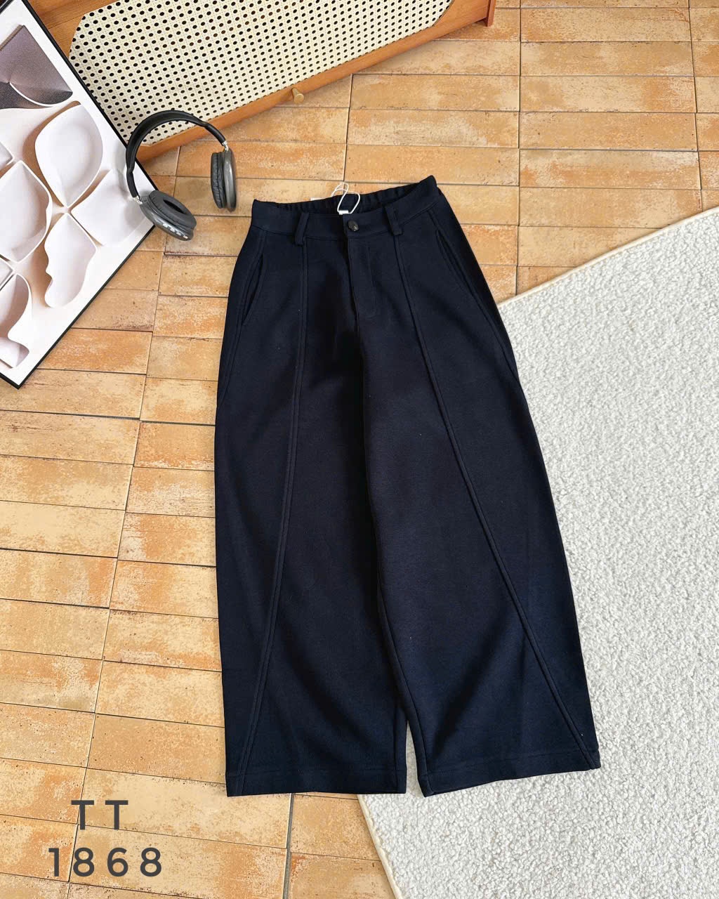 Q1868 Quần xuông viền nổi