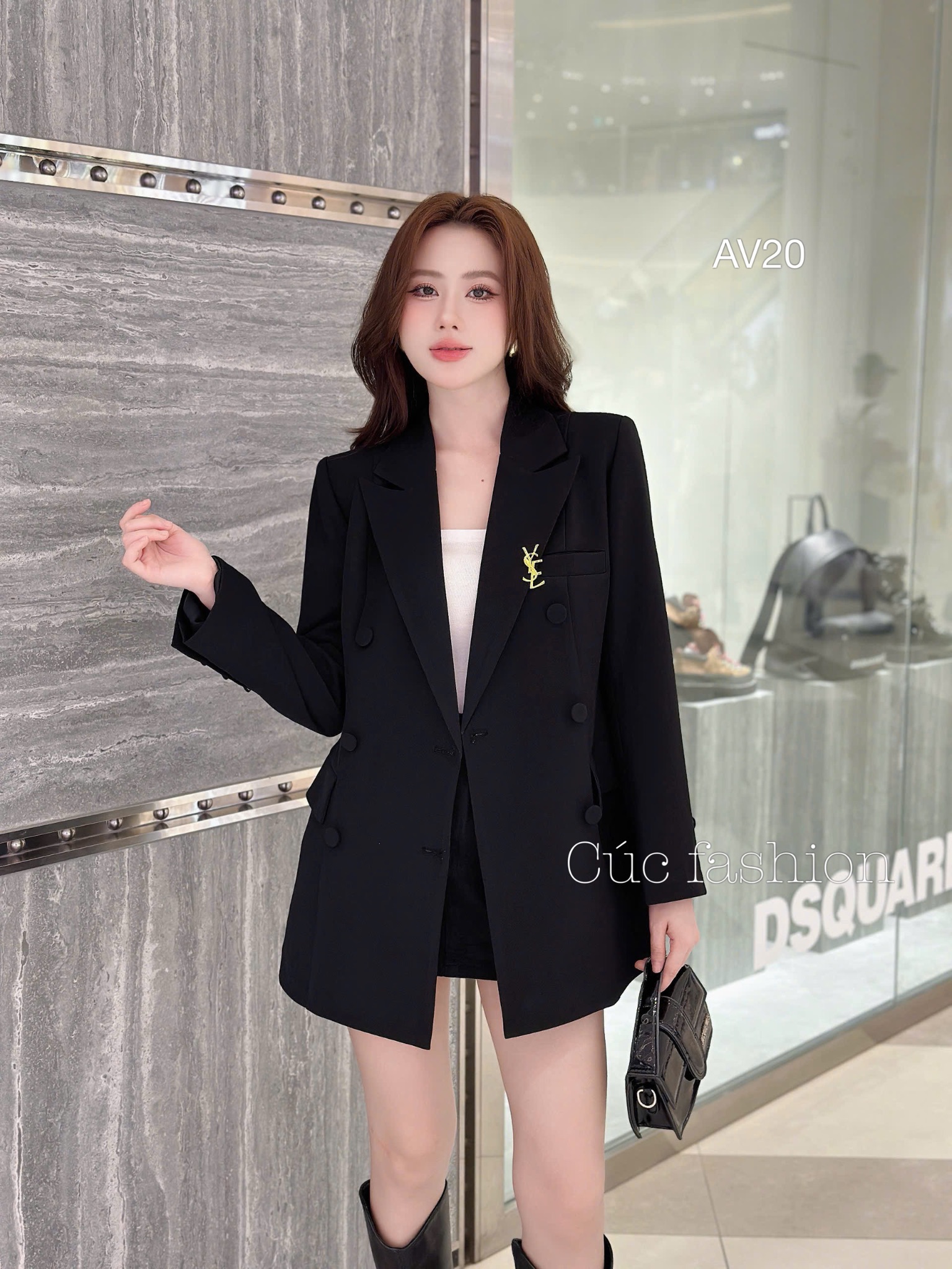 AV20 Áo vest túi cơi cúc bọc